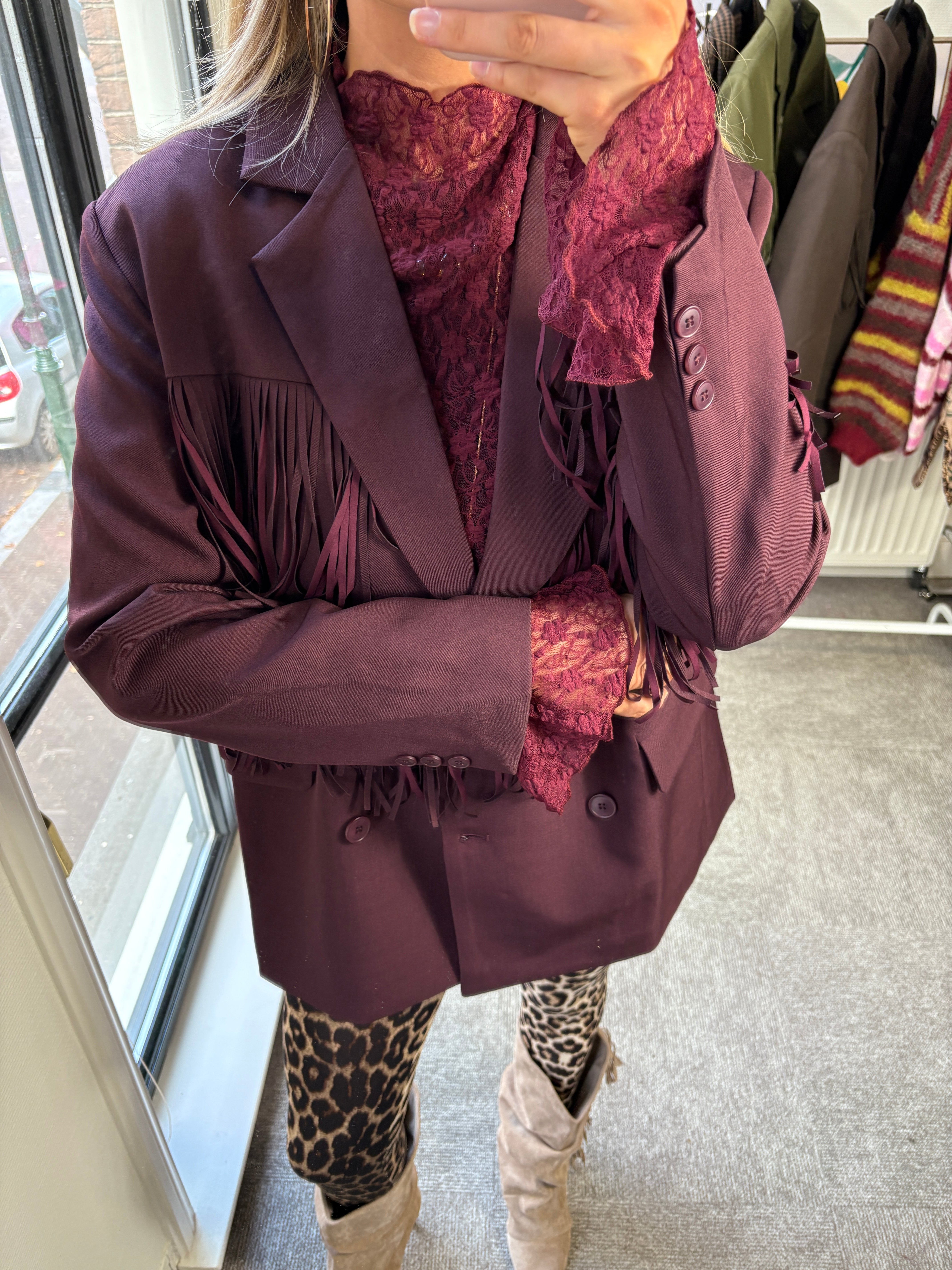MAUD MUSTHAVE BLAZER BURGUNDY  FRANJES