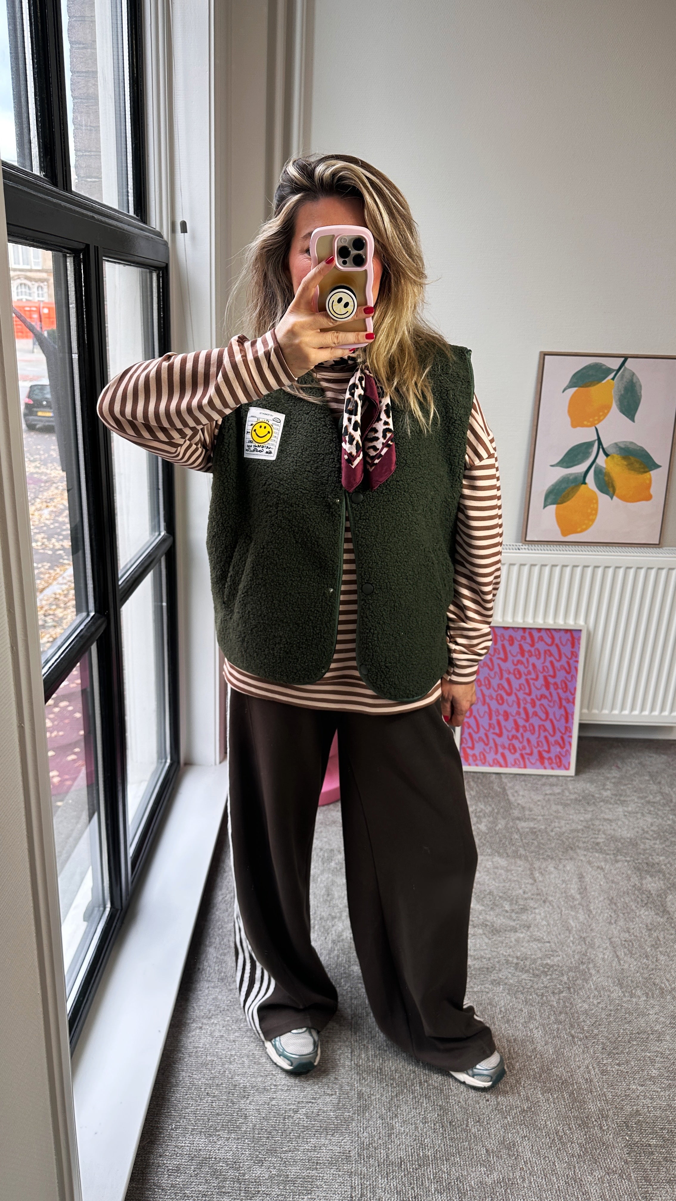 MUSTHAVE TEDDY GILET GROEN