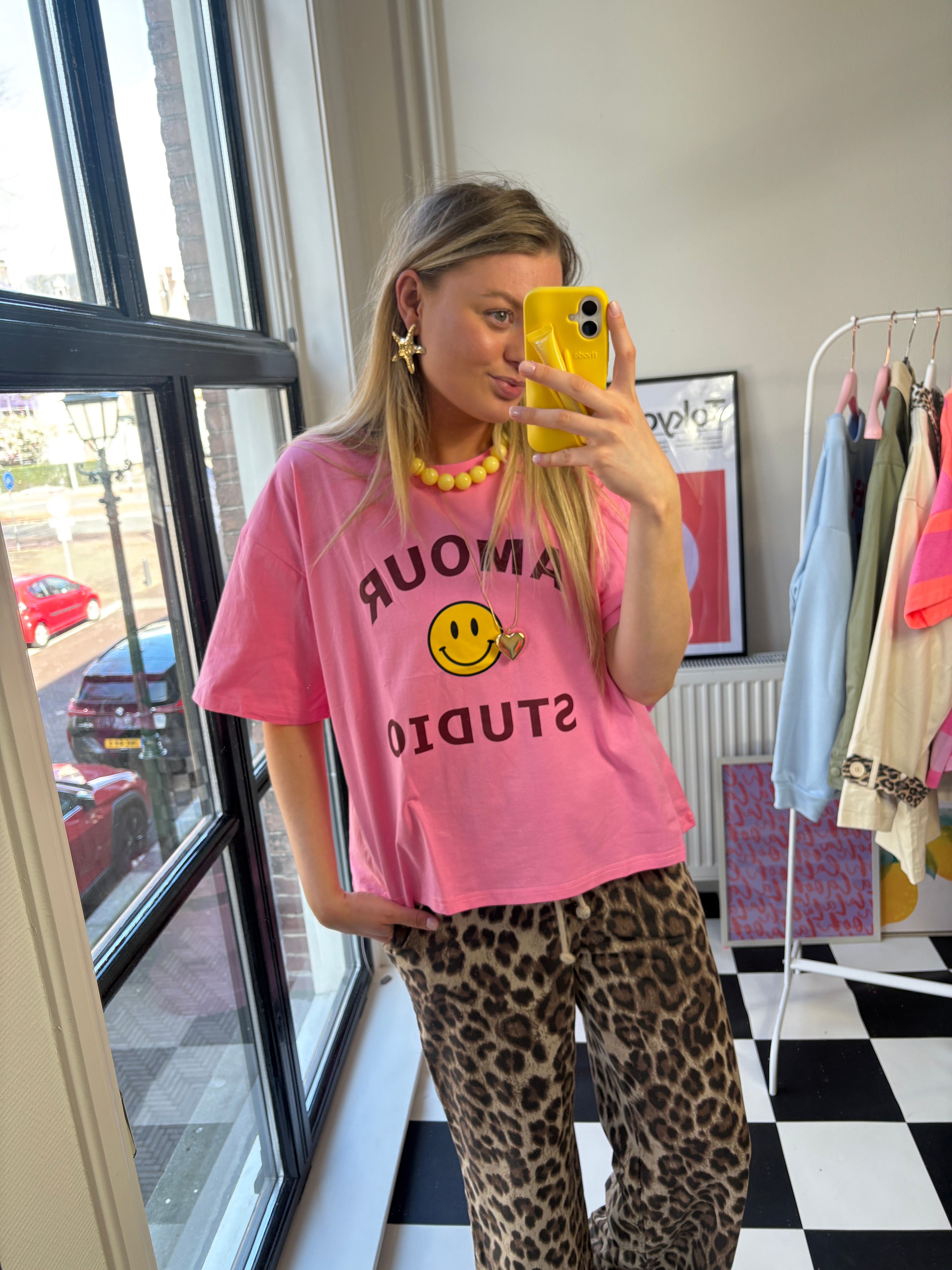 SMILEY SHIRT ROZE