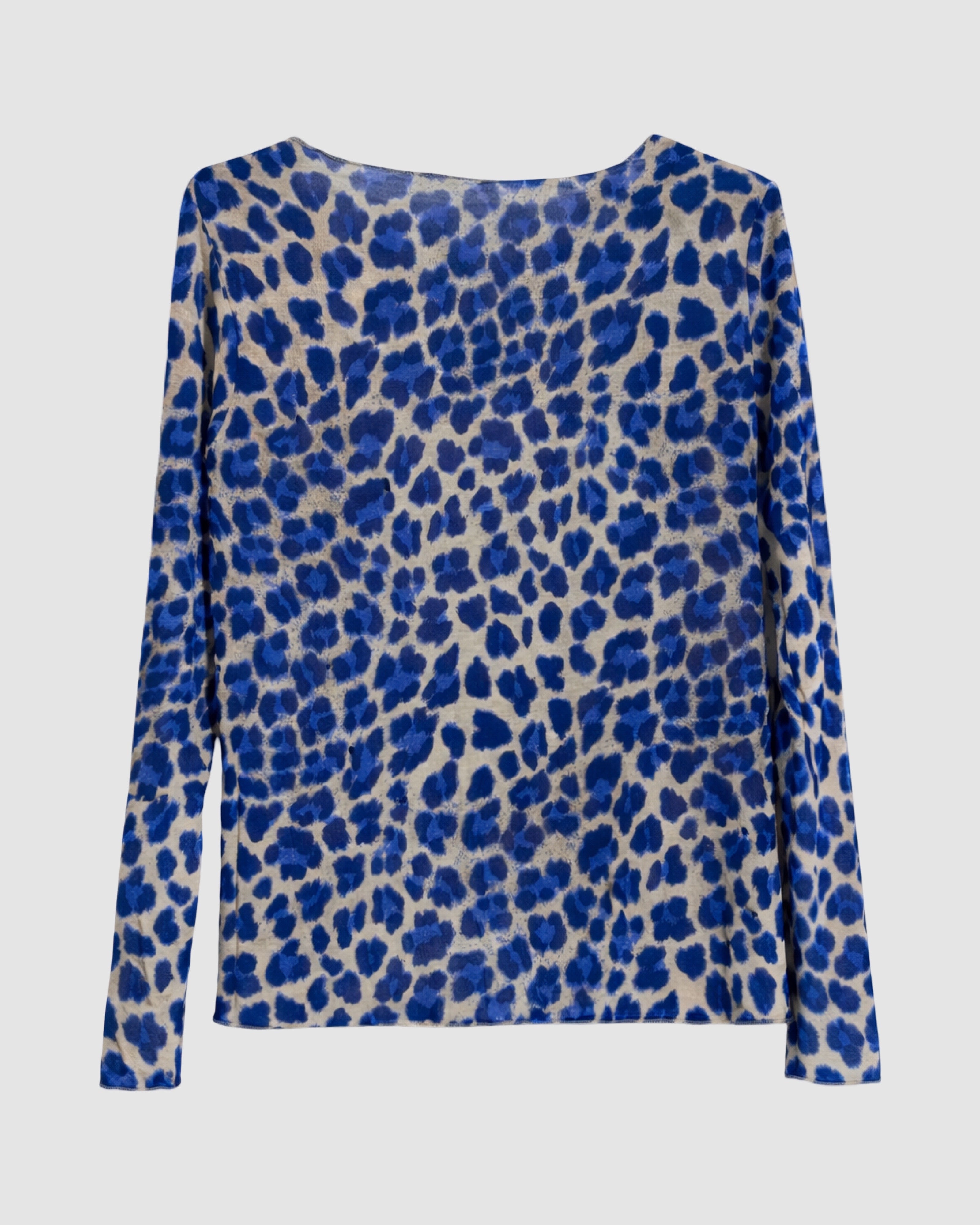 MUSTHAVE PANTER TOP BLAUW