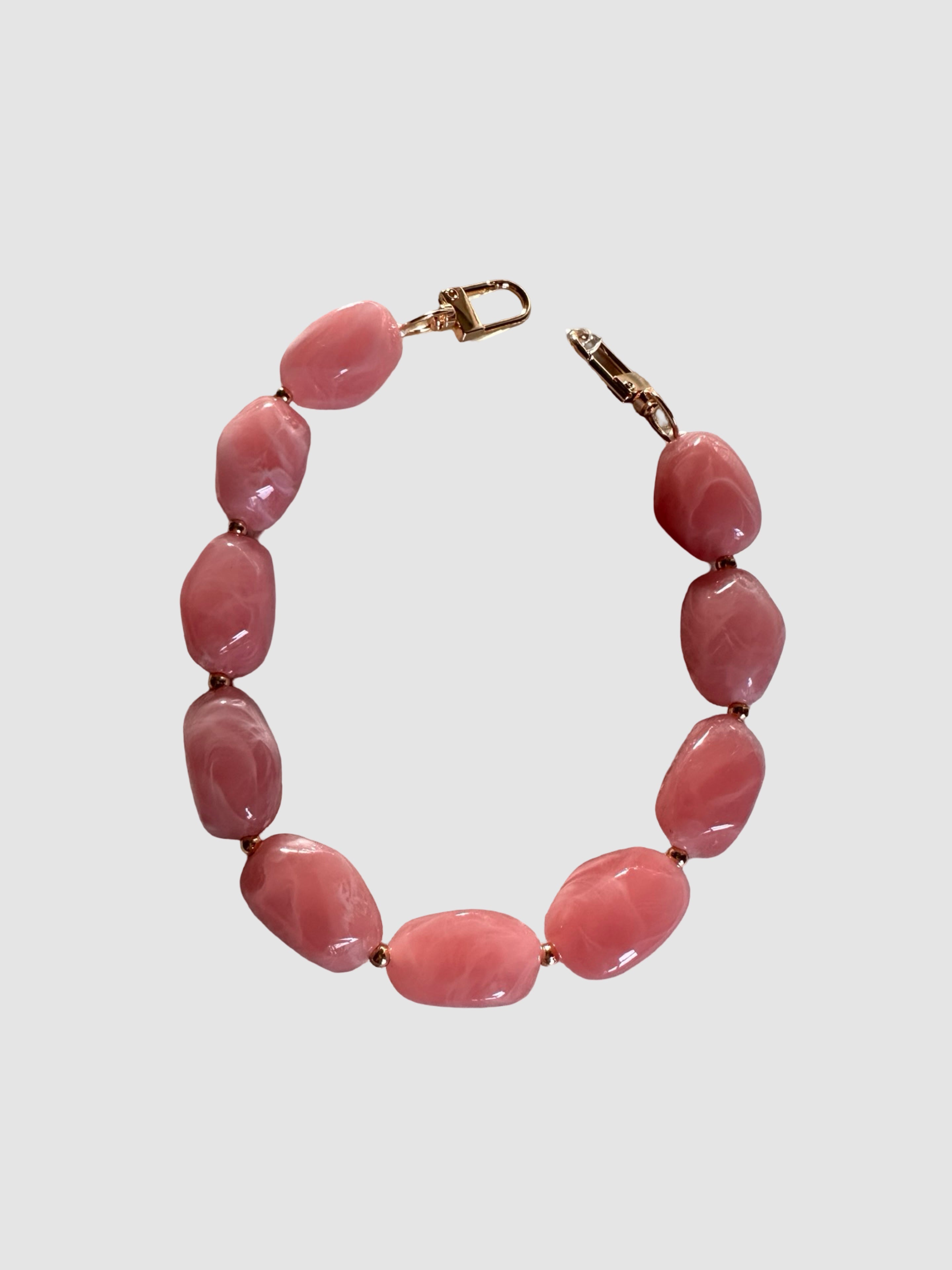 TELEFOONKOORDJE ROZE STENEN