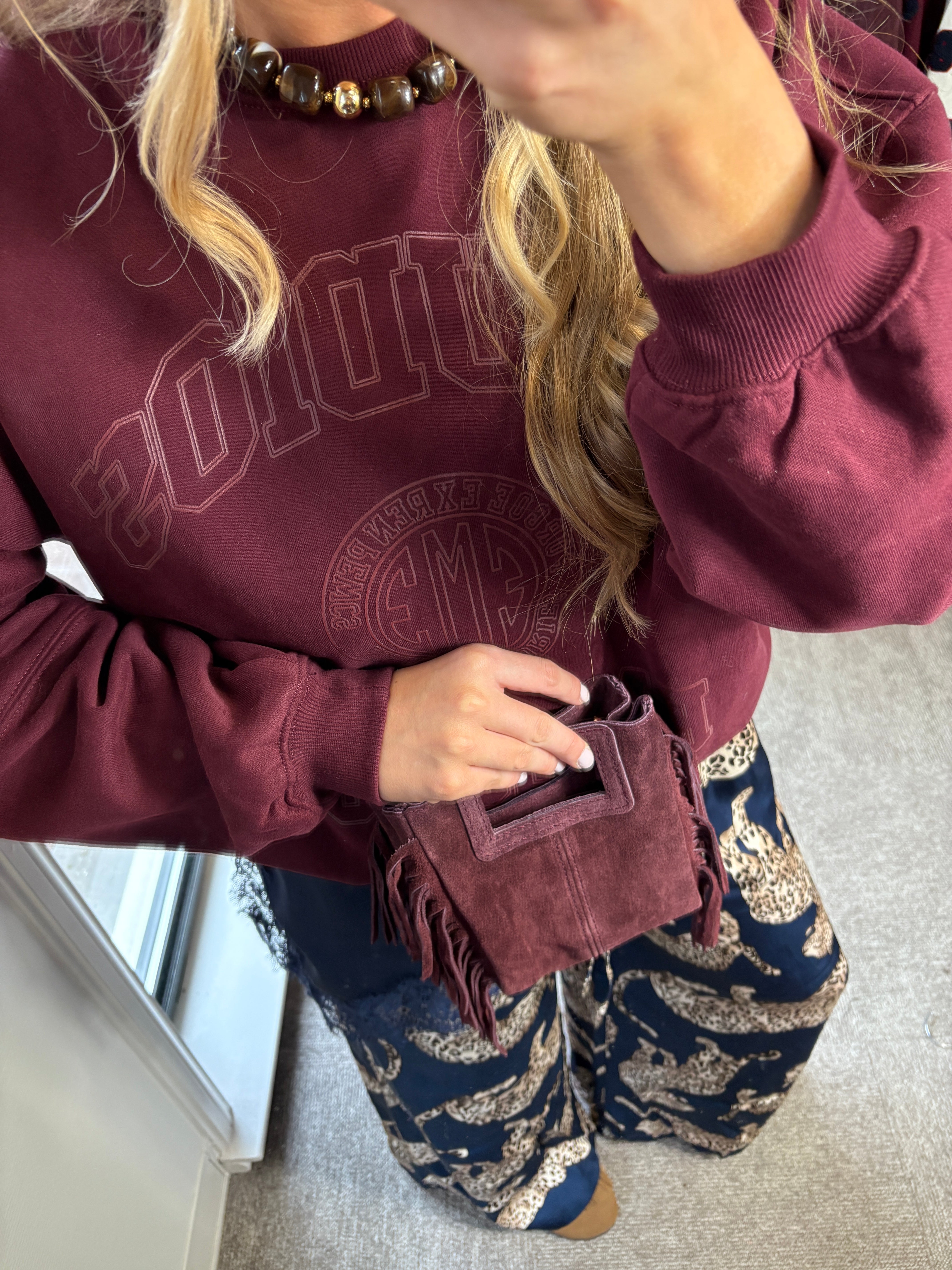 LISA TAS BURGUNDY