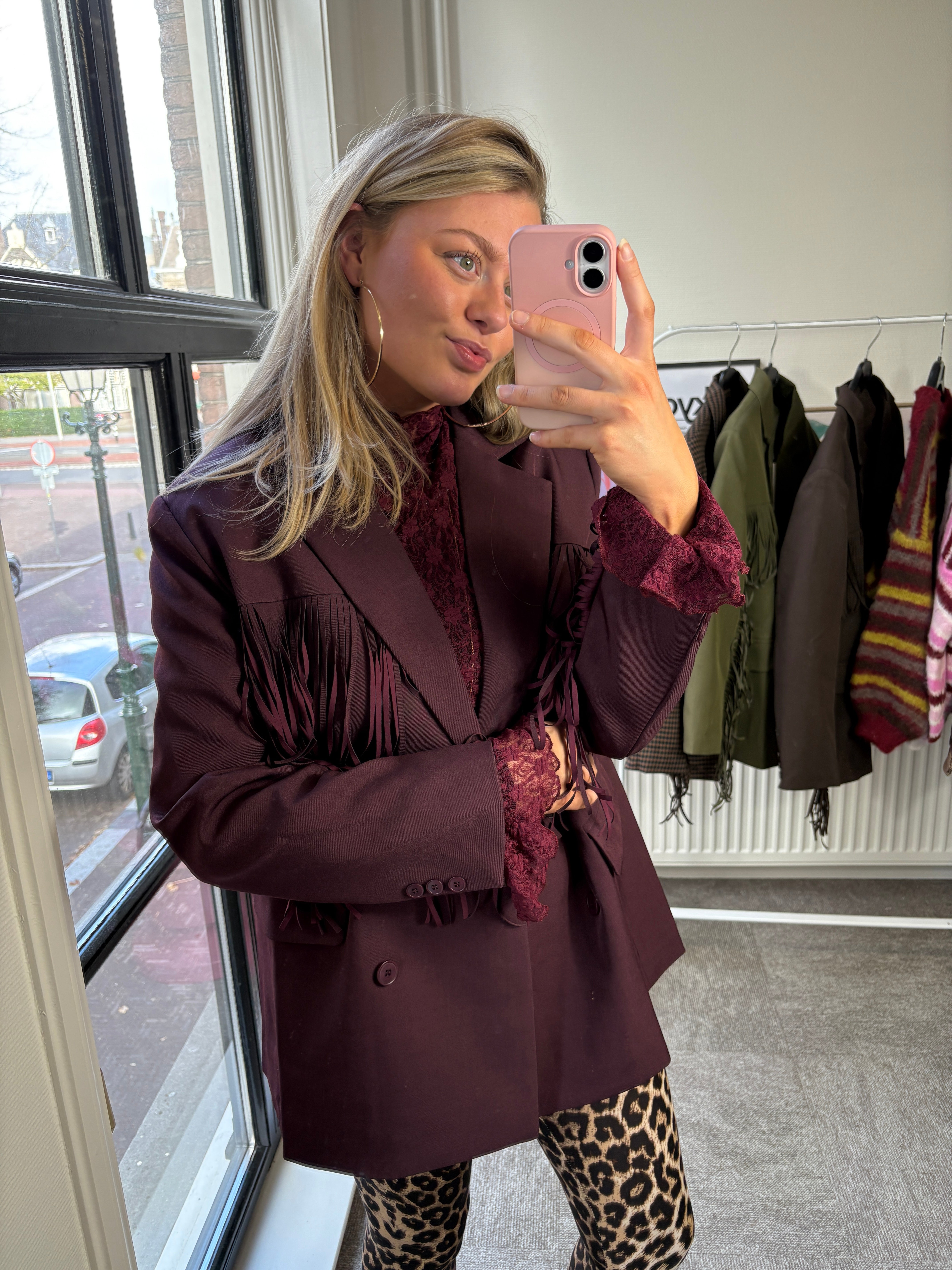 MAUD MUSTHAVE BLAZER BURGUNDY  FRANJES