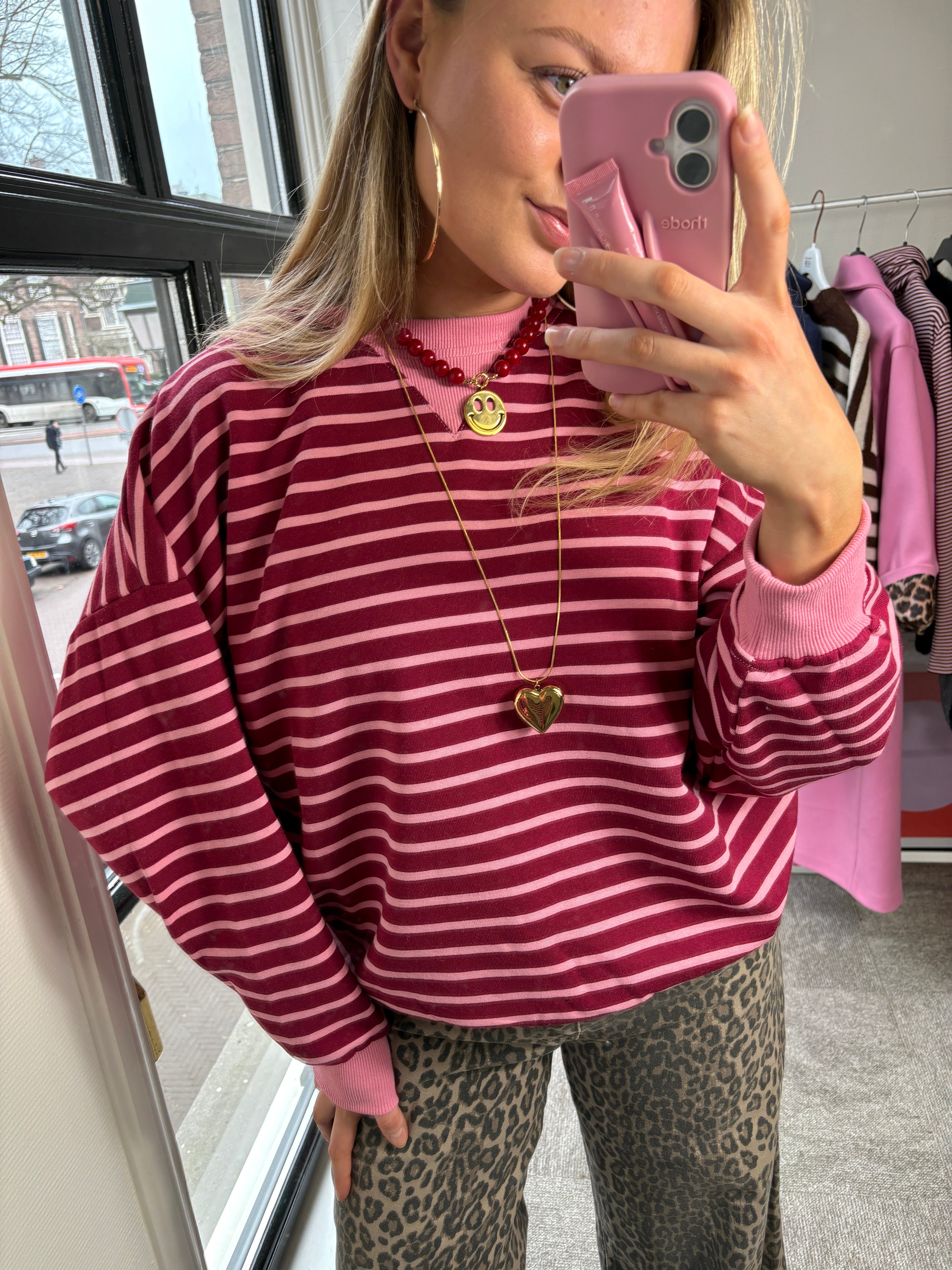 LILLY STREEPJES TRUI FUCHSIA ROZE