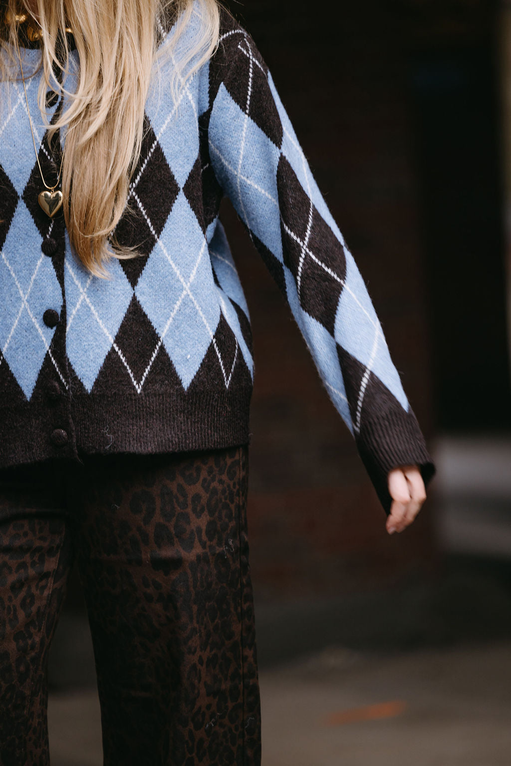 ANNA RUIT VEST BLAUW