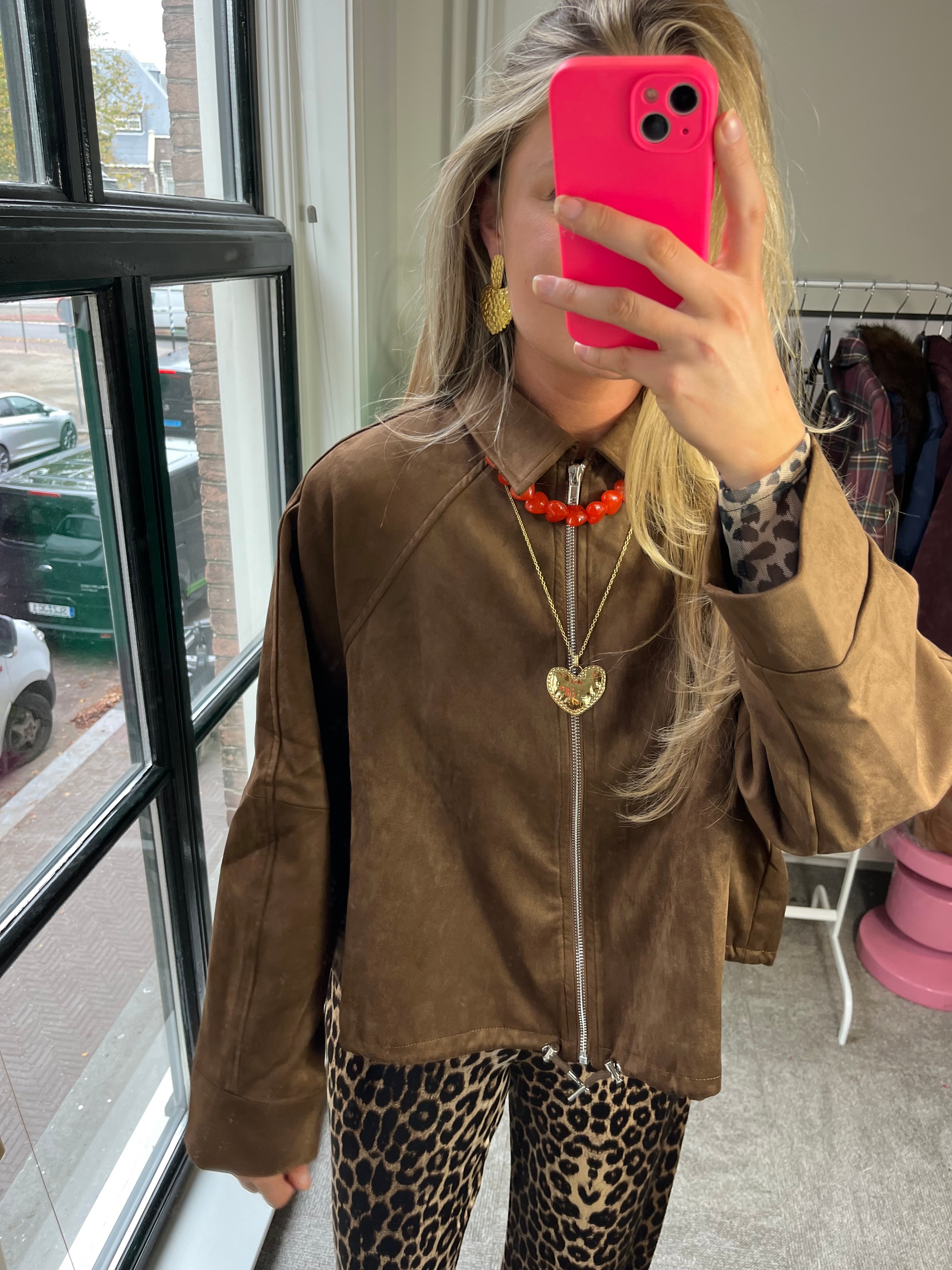 BROWN SUEDE JACKET