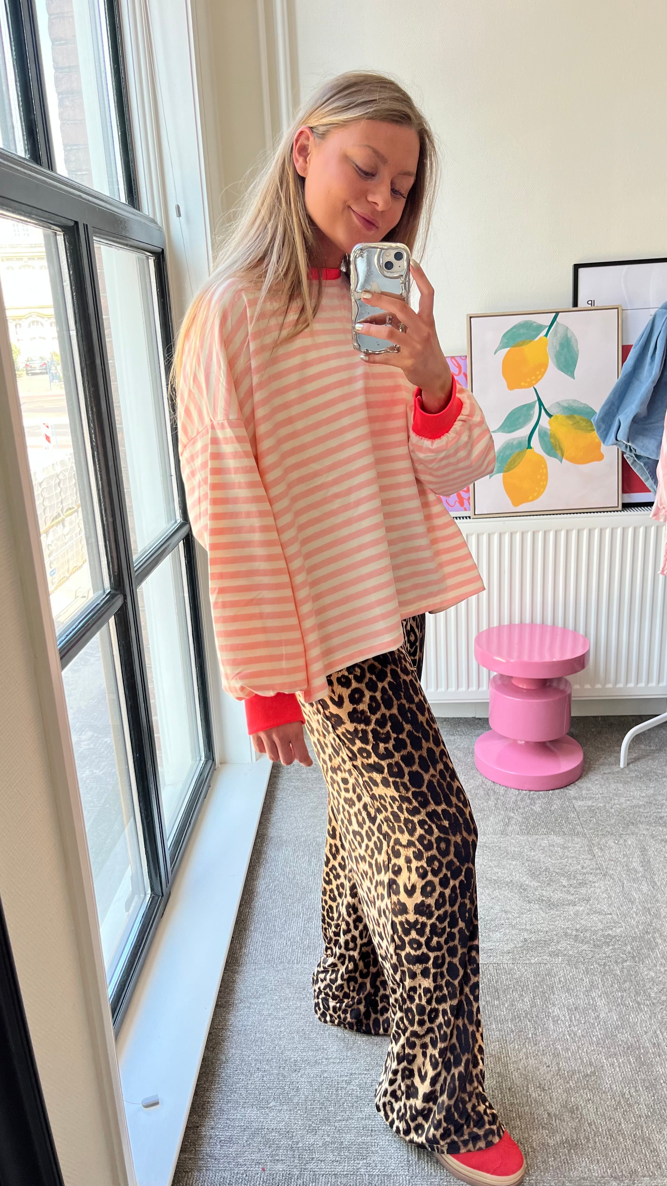 GESTREEPTE MUSTHAVE TRUI | ROZE