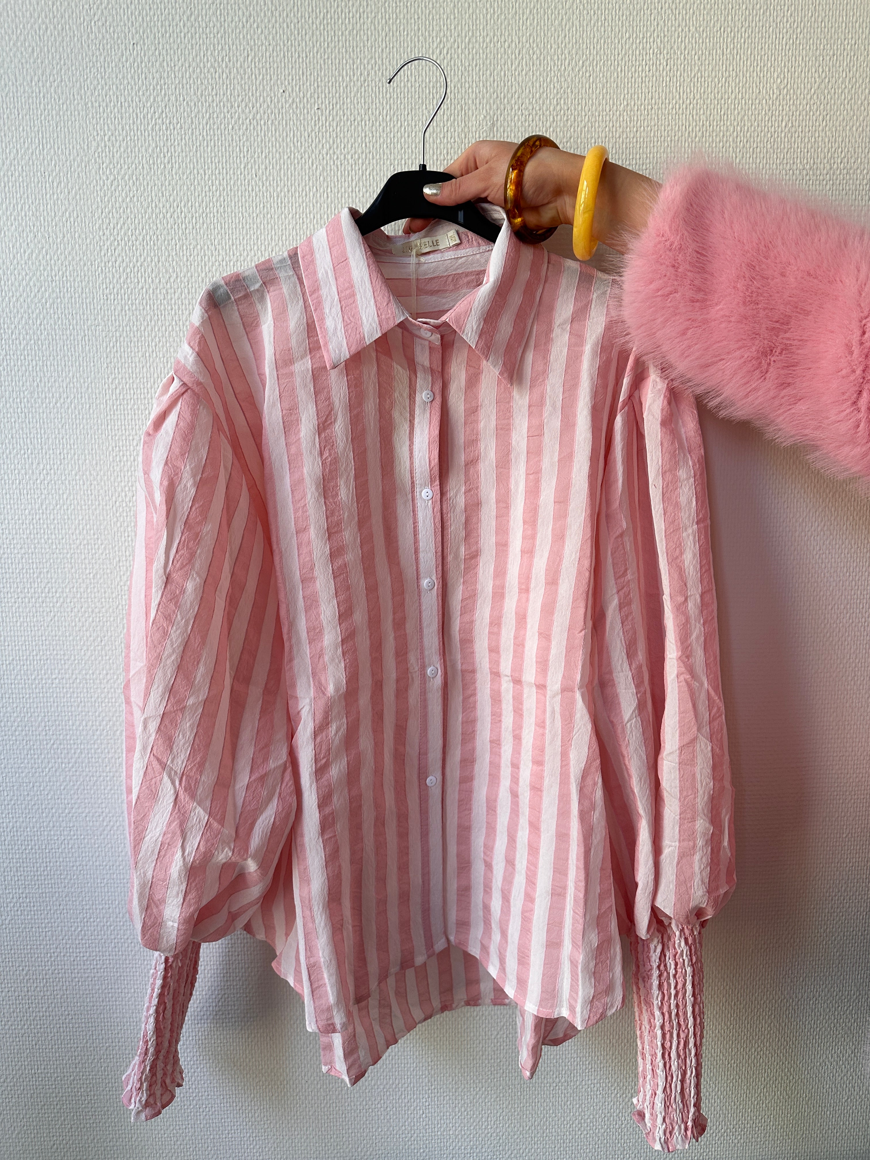 PINK STRIPED BLOUSE SMOKED