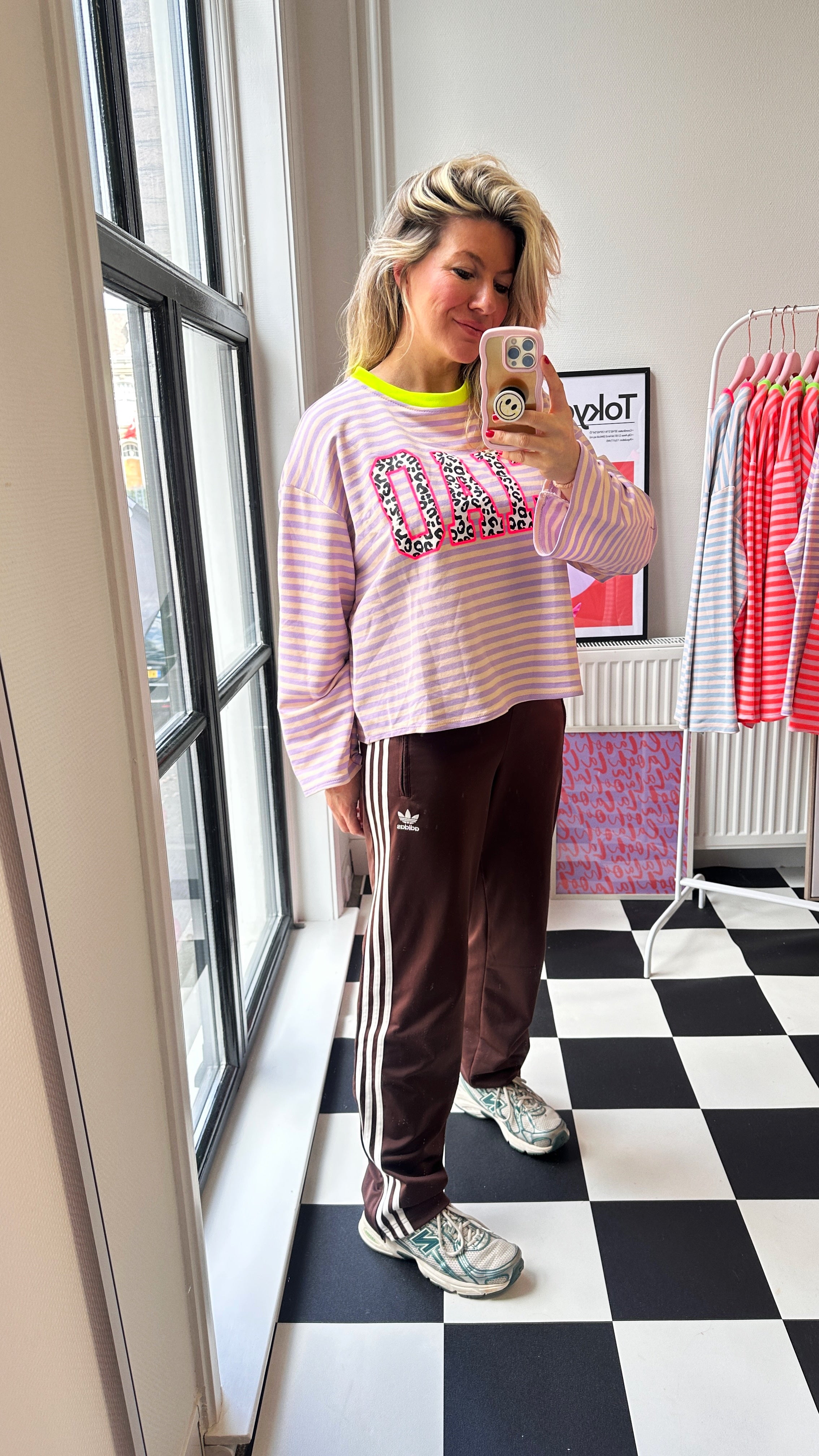 GESTREEPTE LONGSLEEVE PANTER CIAO LILA