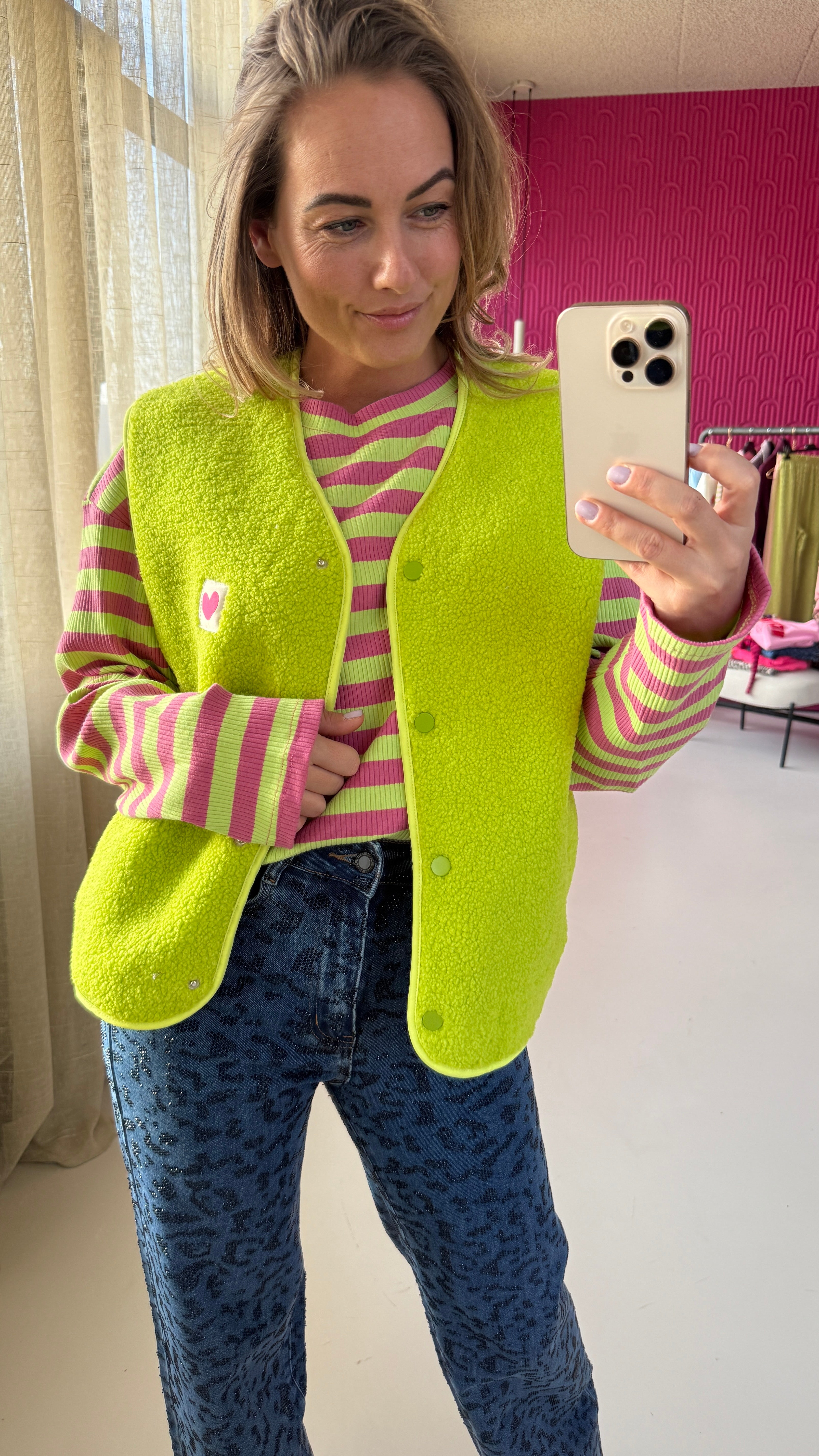 ROZE LIME STREEPSHIRT