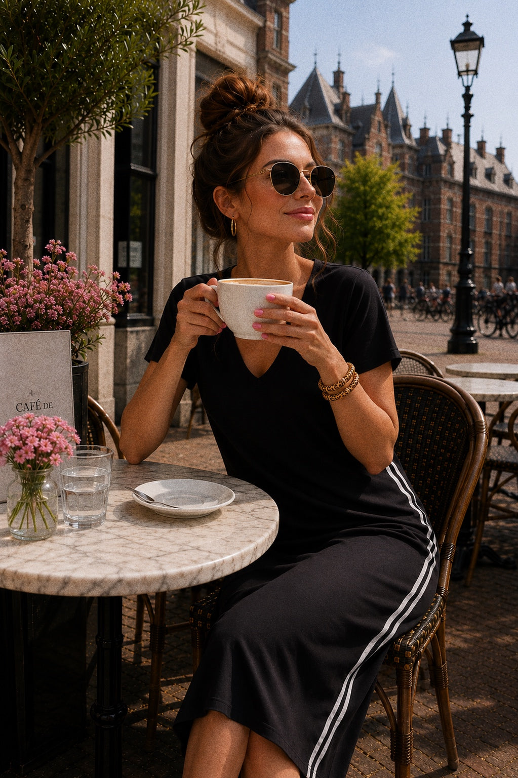 LIZZY JURK DUBBELE WITTE BIES ZWART