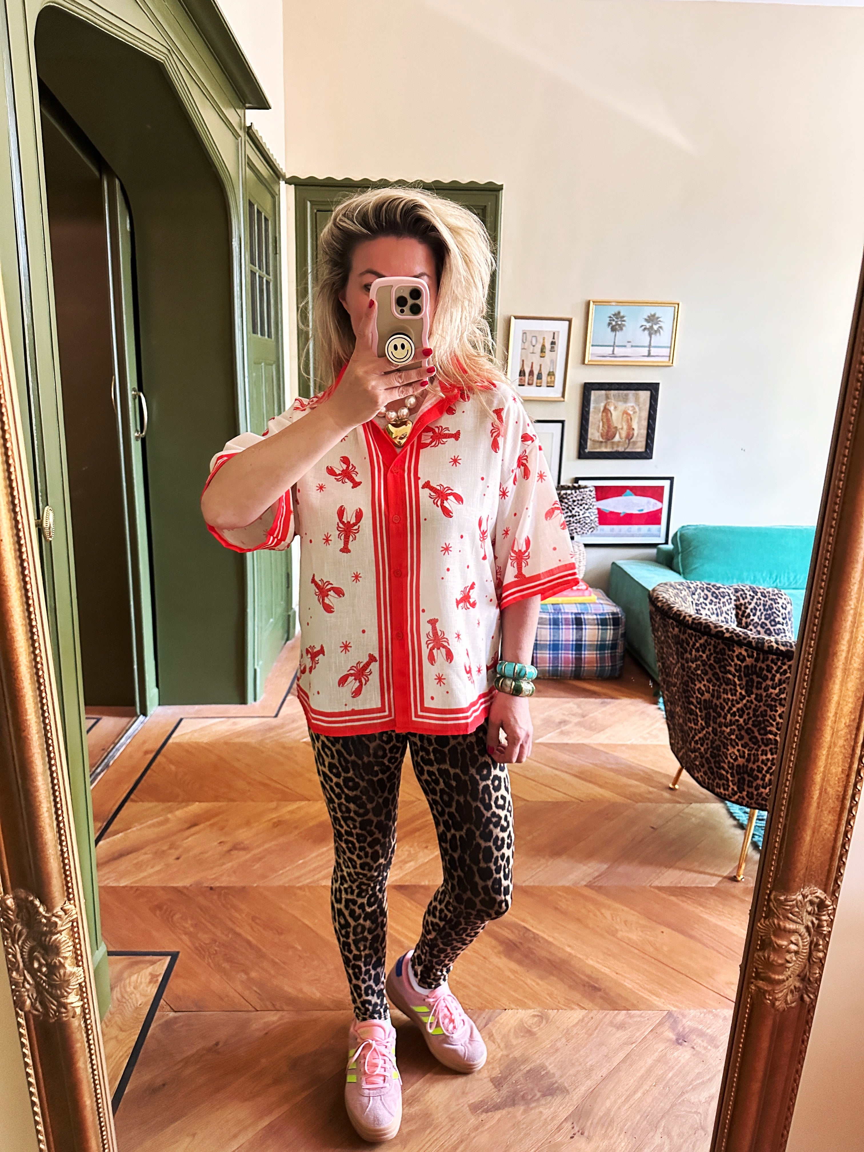 MUSTHAVE PRINT BLOUSE KREEFT ROOD