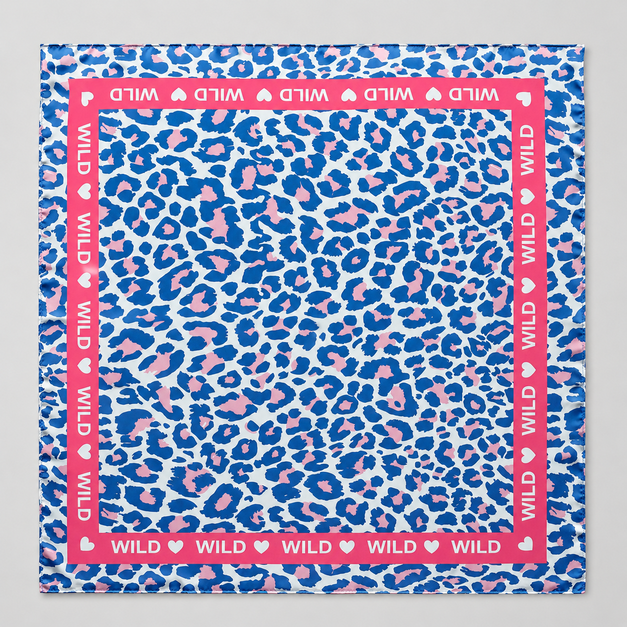 panterprint sjaaltje blauw en roze