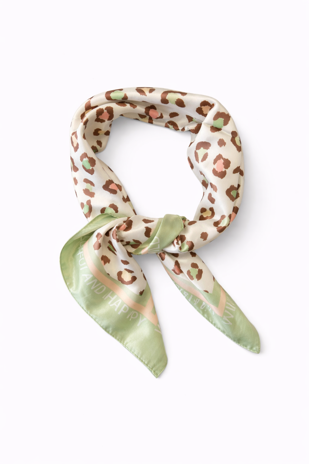 pastelkleurig pantersjaaltje groen