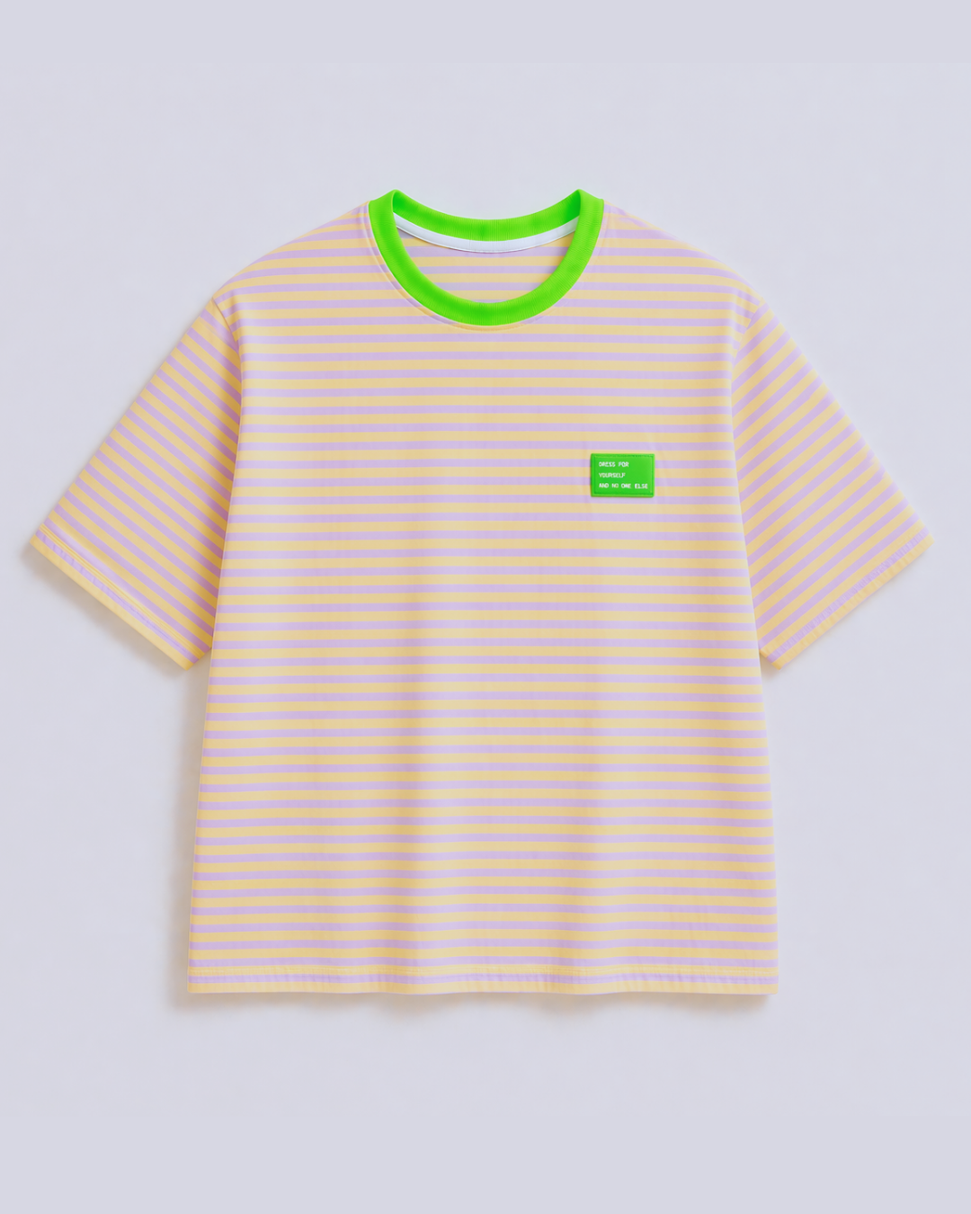 streepjes shirt geel en roze