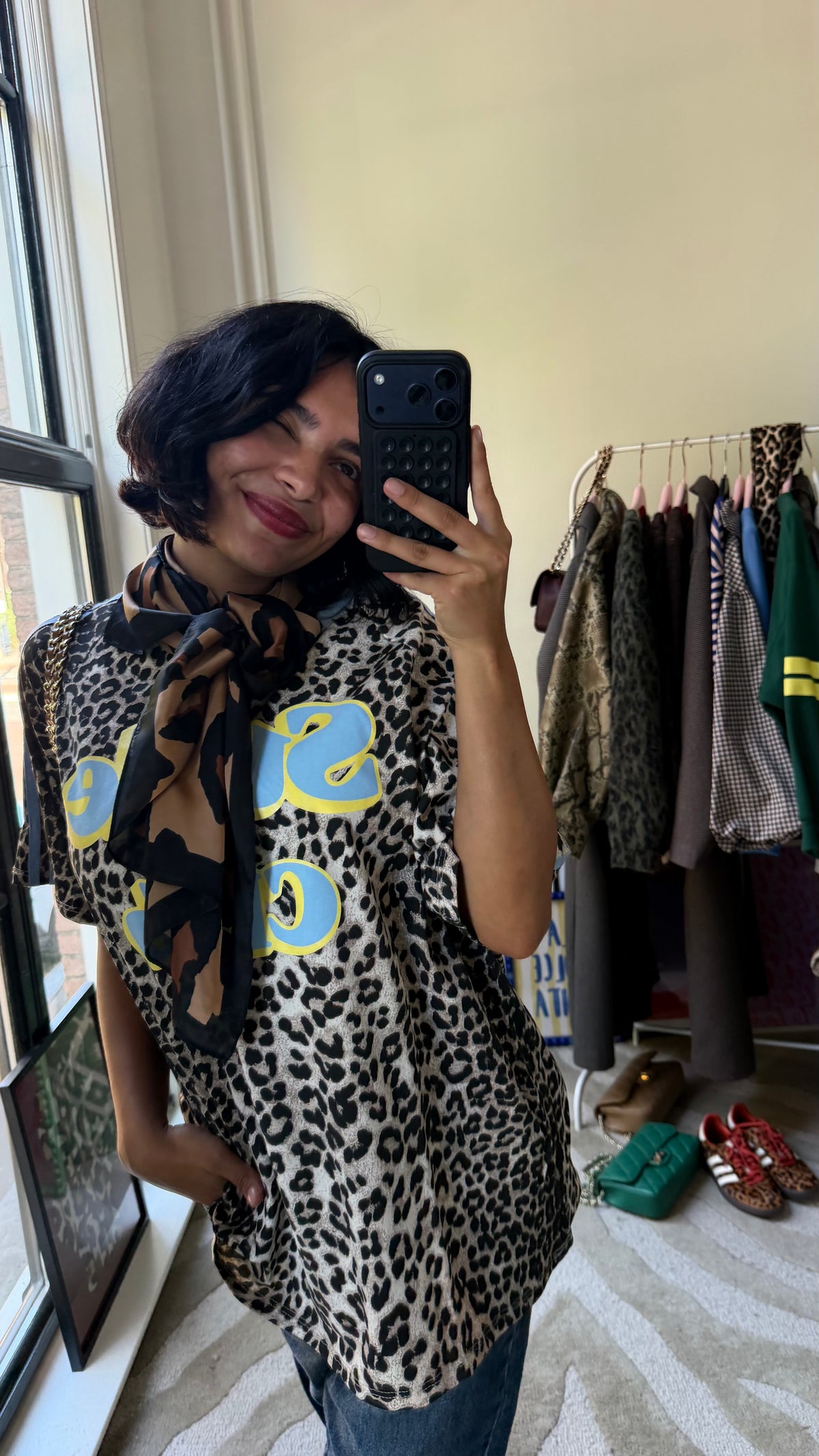 MUSTHAVE PANTER SHIRT MET BLAUW