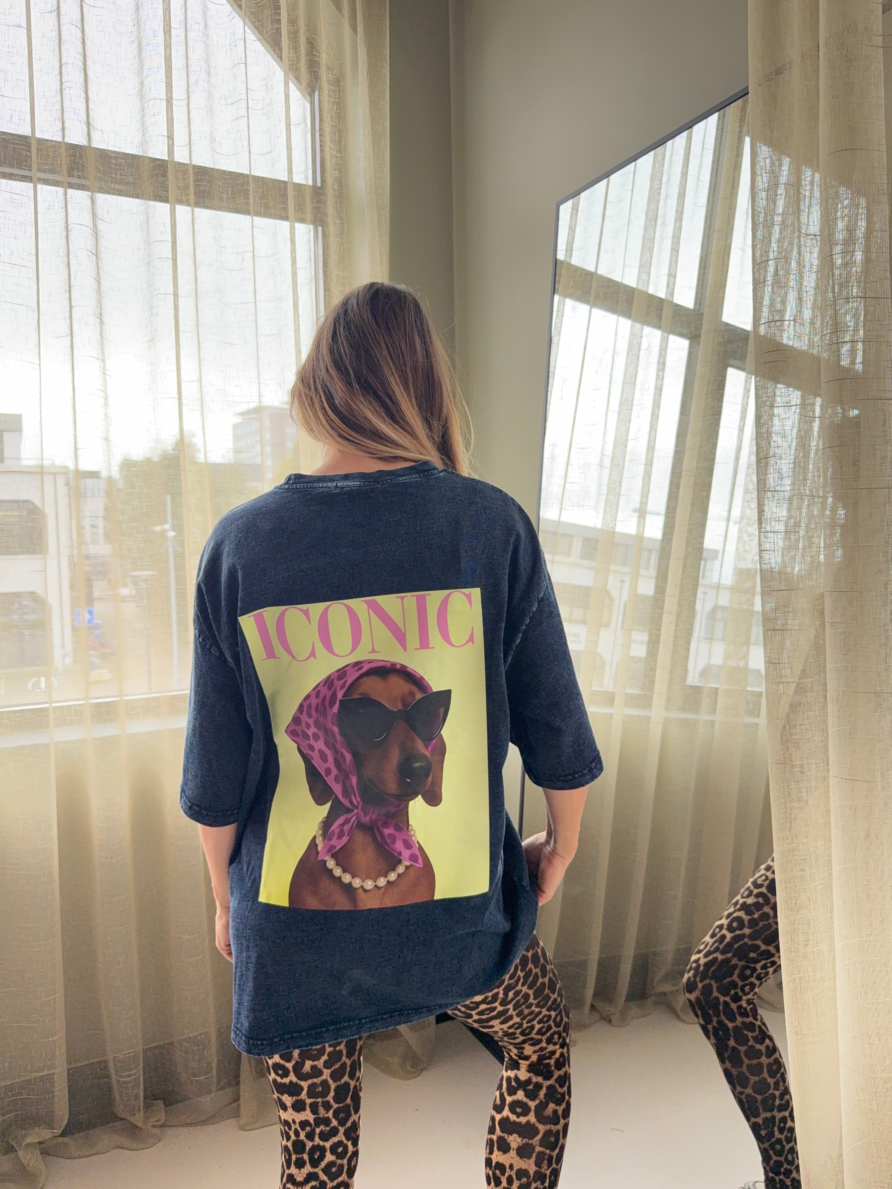 OVERSIZED JEANS SHIRT MET TECKLE