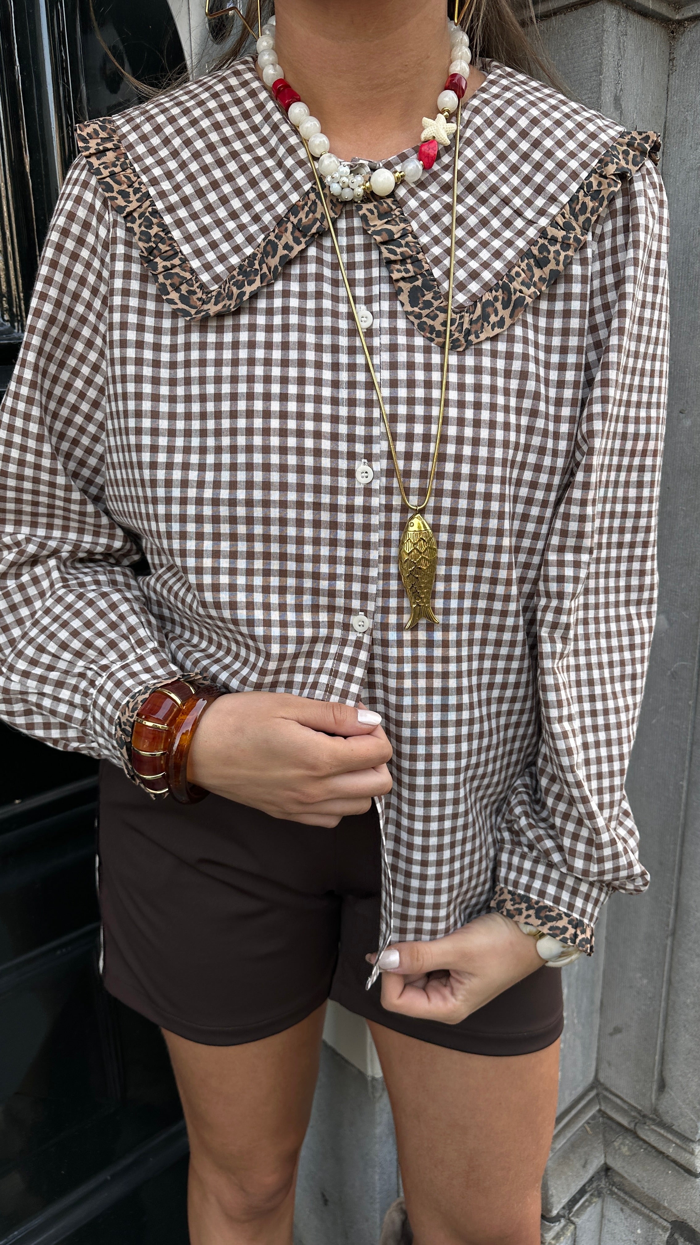 LIZET RUITJES PANTERBLOUSE