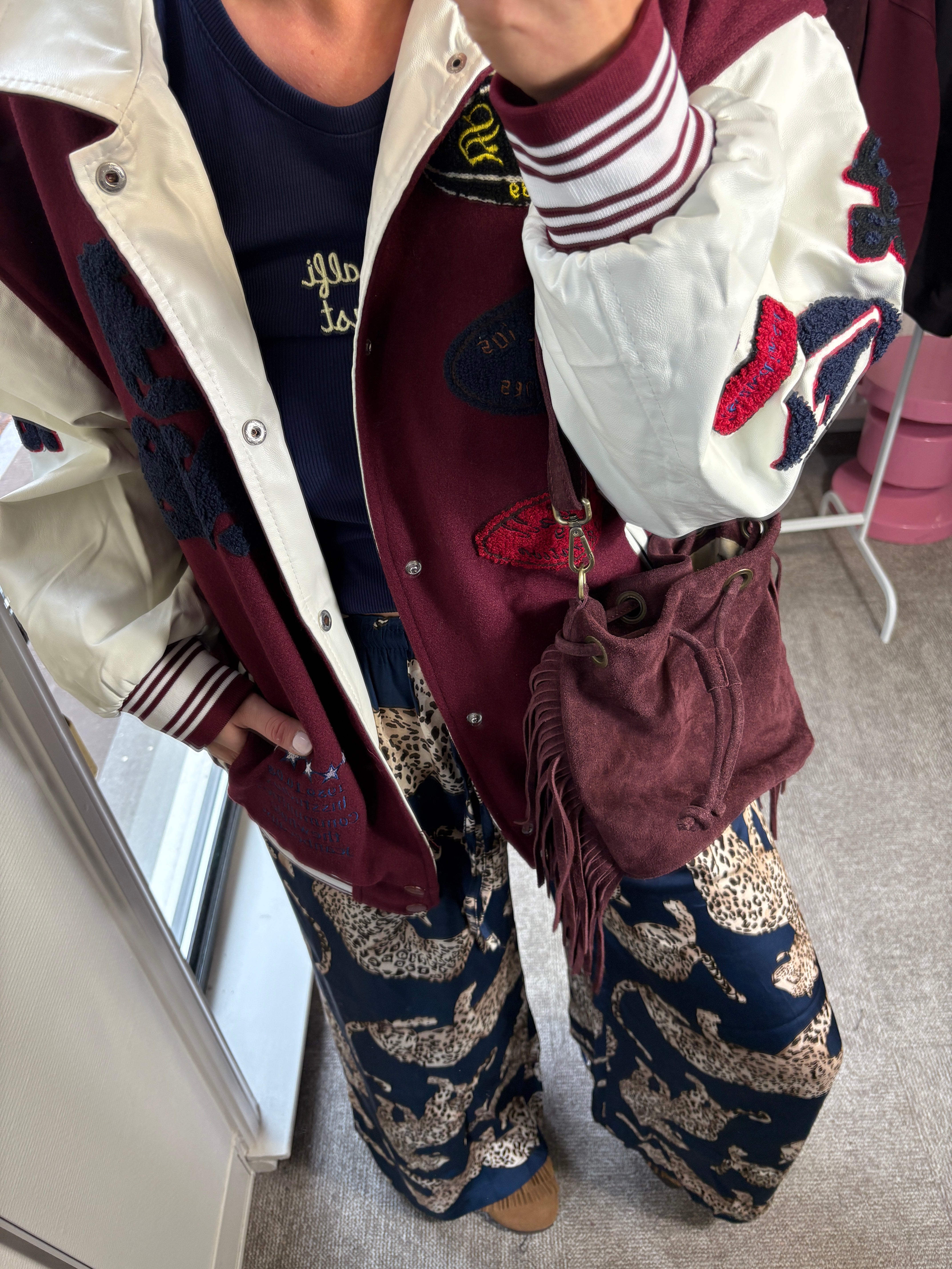 FRANJE TAS BURGUNDY