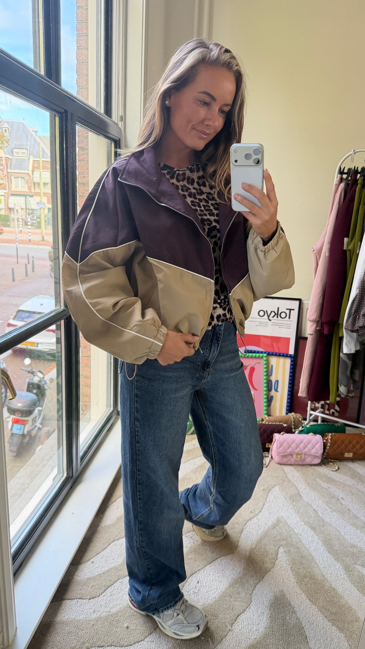 LOTTE JAS BURGUNDY BEIGE