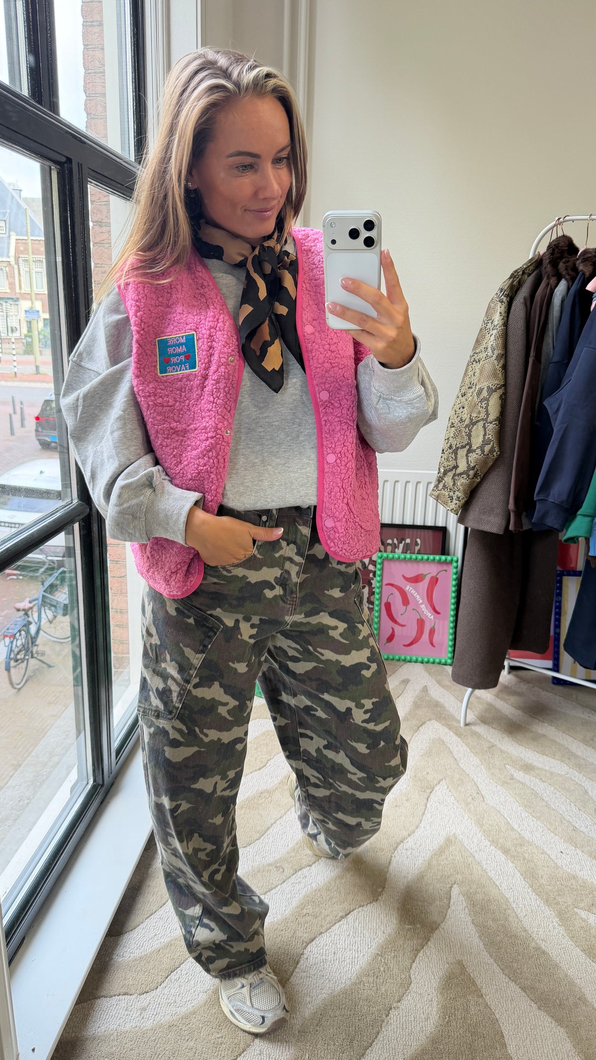 TEDDY GILET ROZE