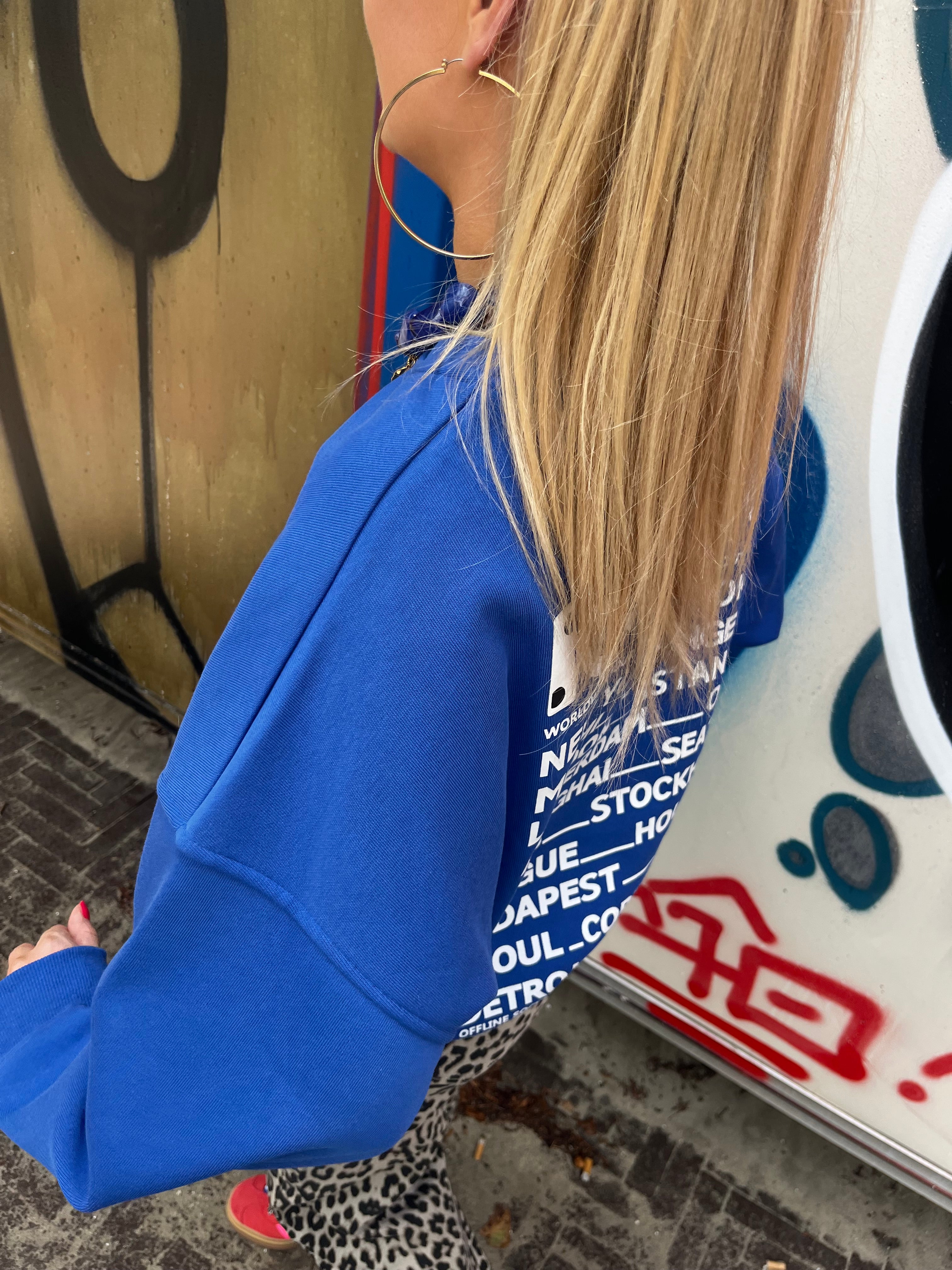 FREDERIEK SWEATER ICONIC DOTS BLUE
