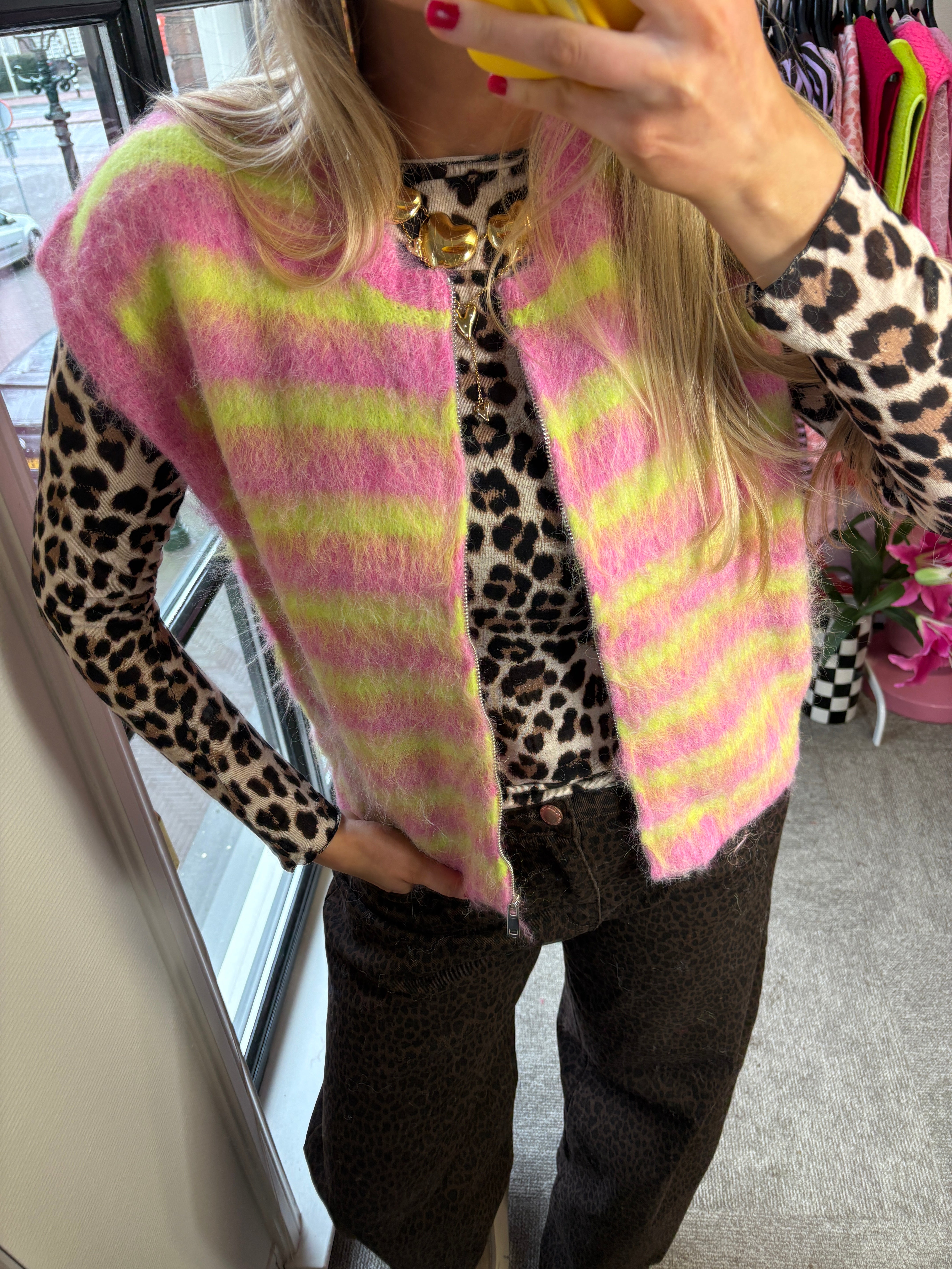 MUSTHAVE PANTER TOP BEIGE