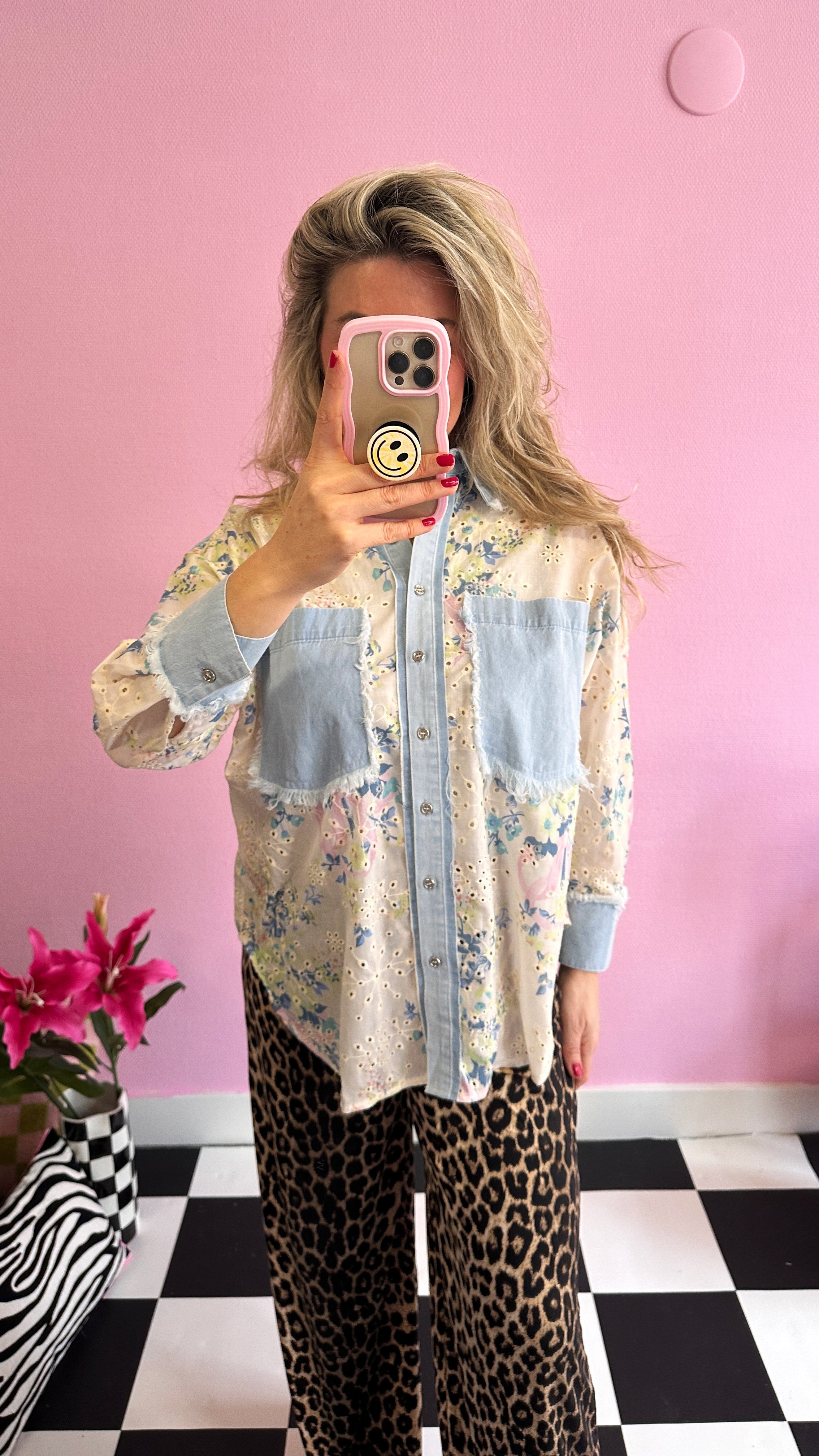 MUSTHAVE BLOUSE JEANS FLOWERS