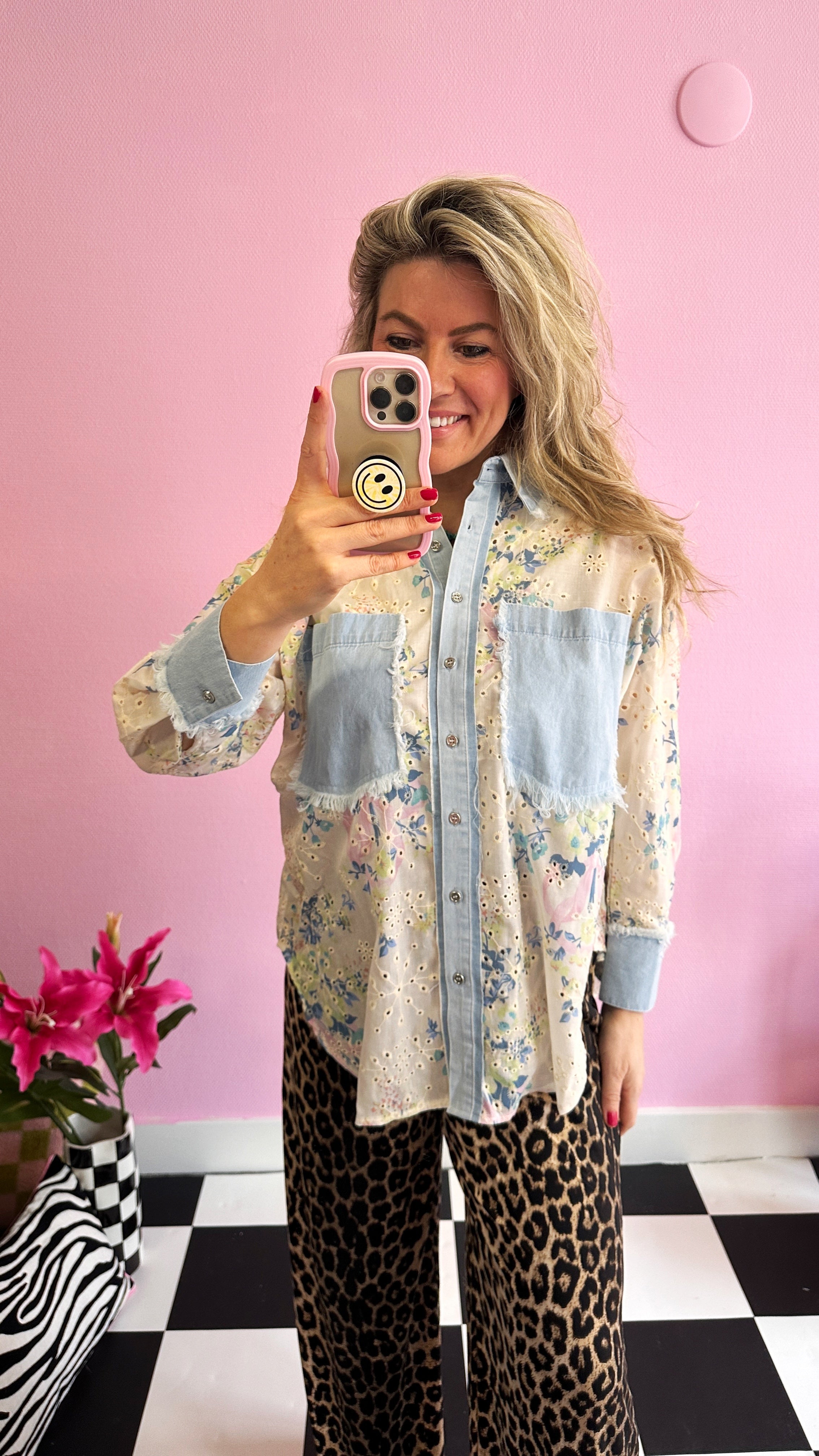 MUSTHAVE BLOUSE JEANS FLOWERS