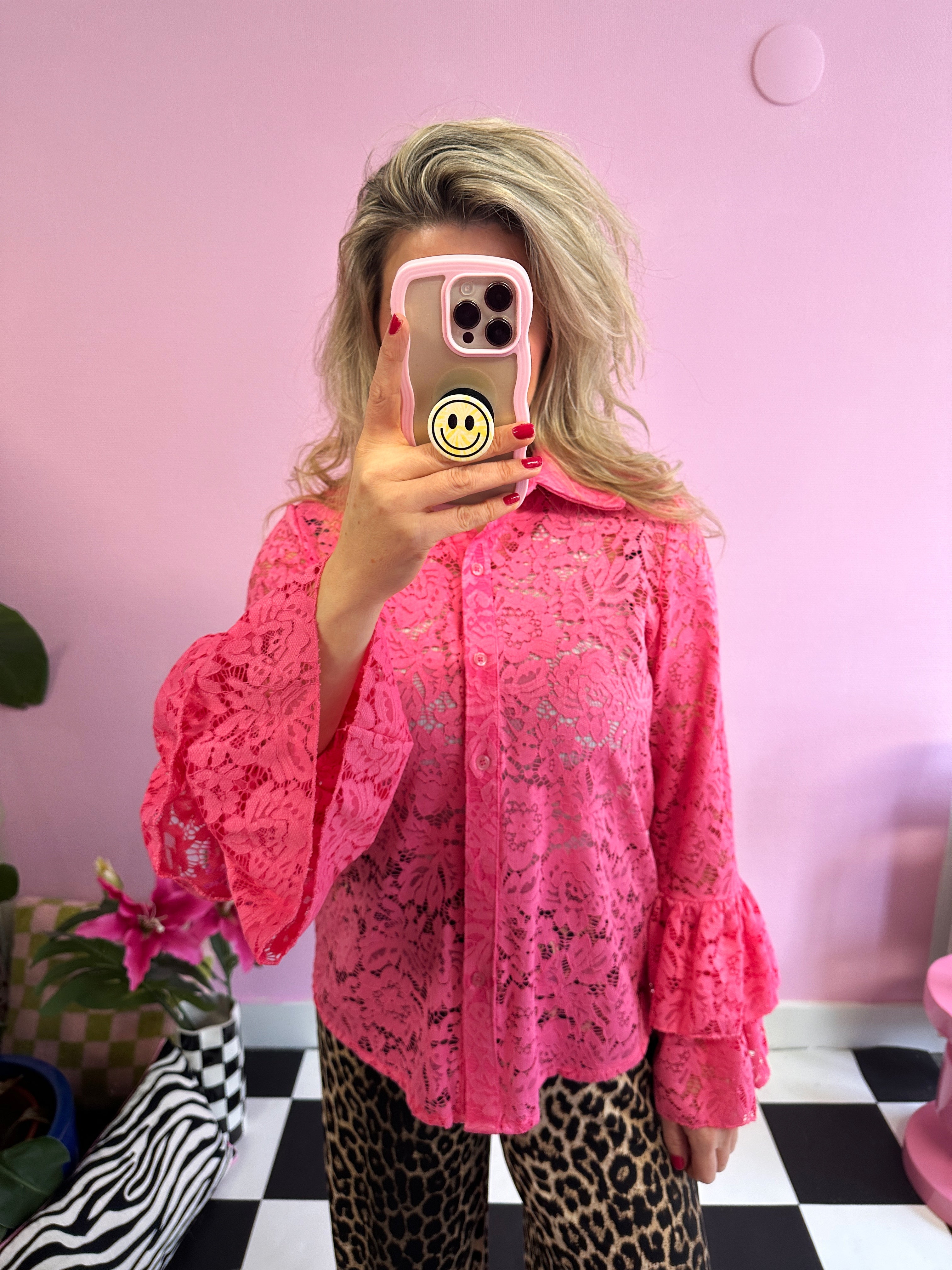 LACE BLOUSE ROZE