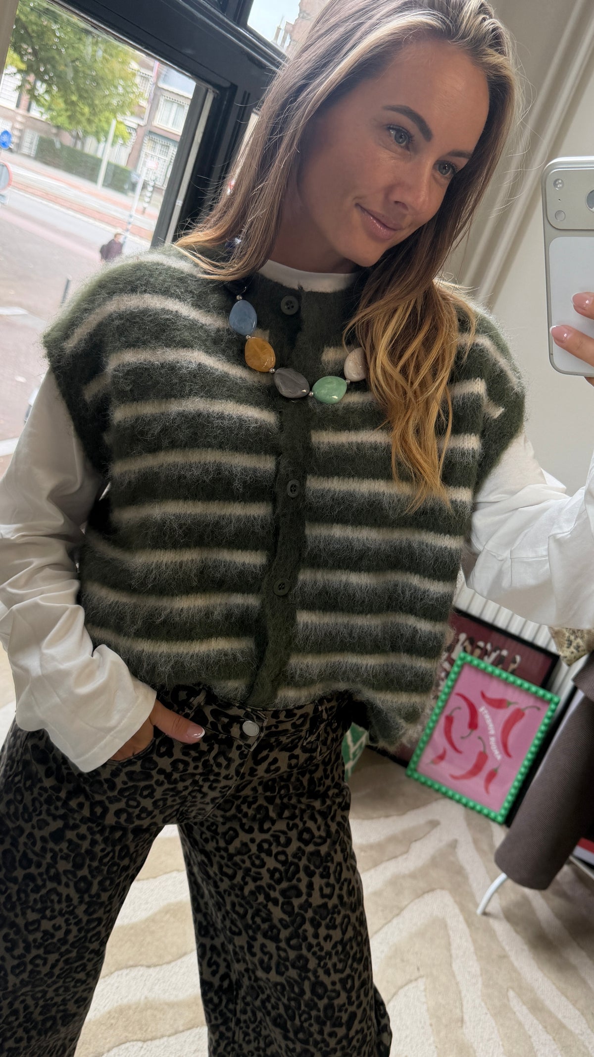 PUCK STREEPGILET GROEN