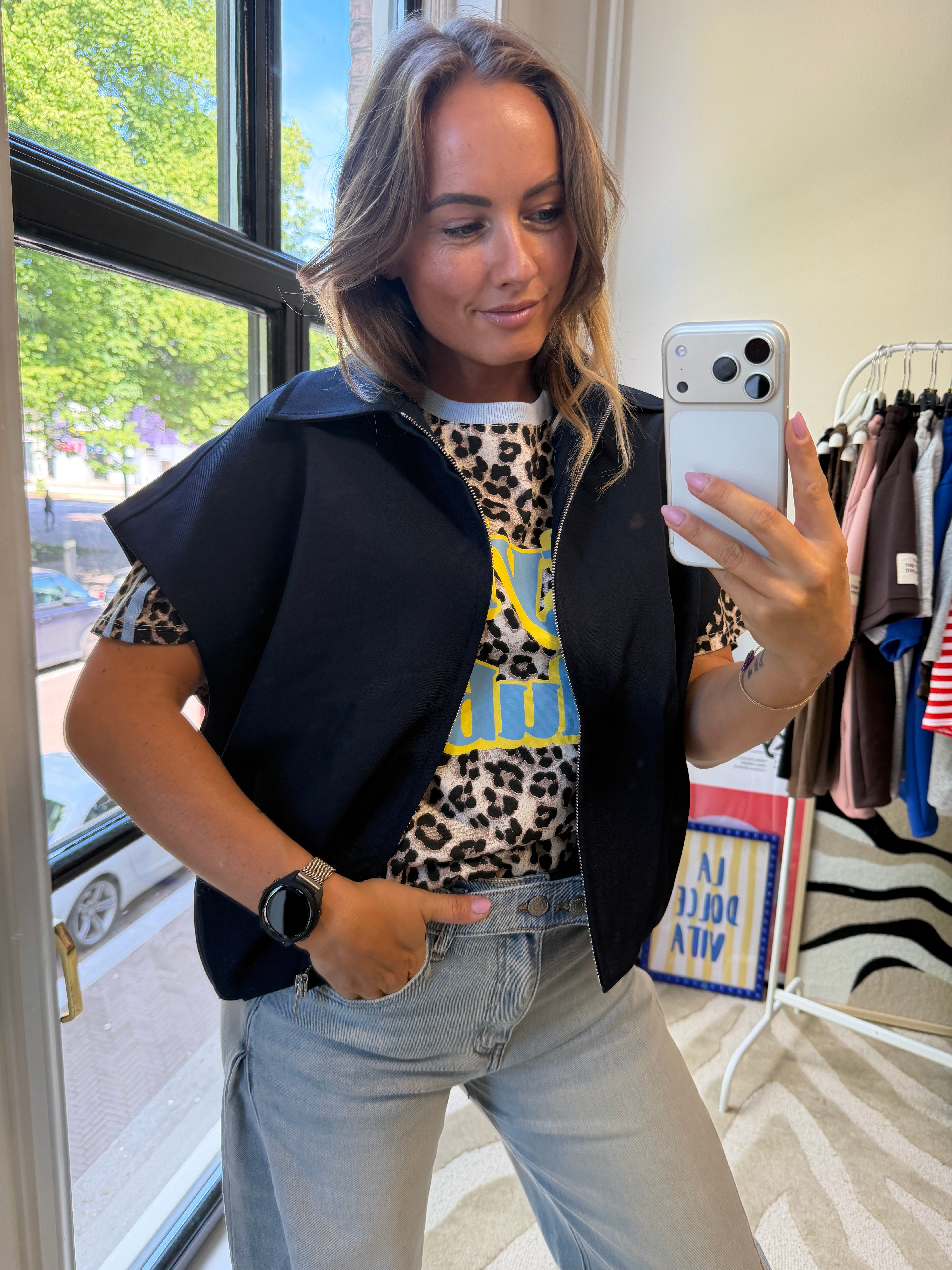 MASCHA DONKERBLAUW GILET