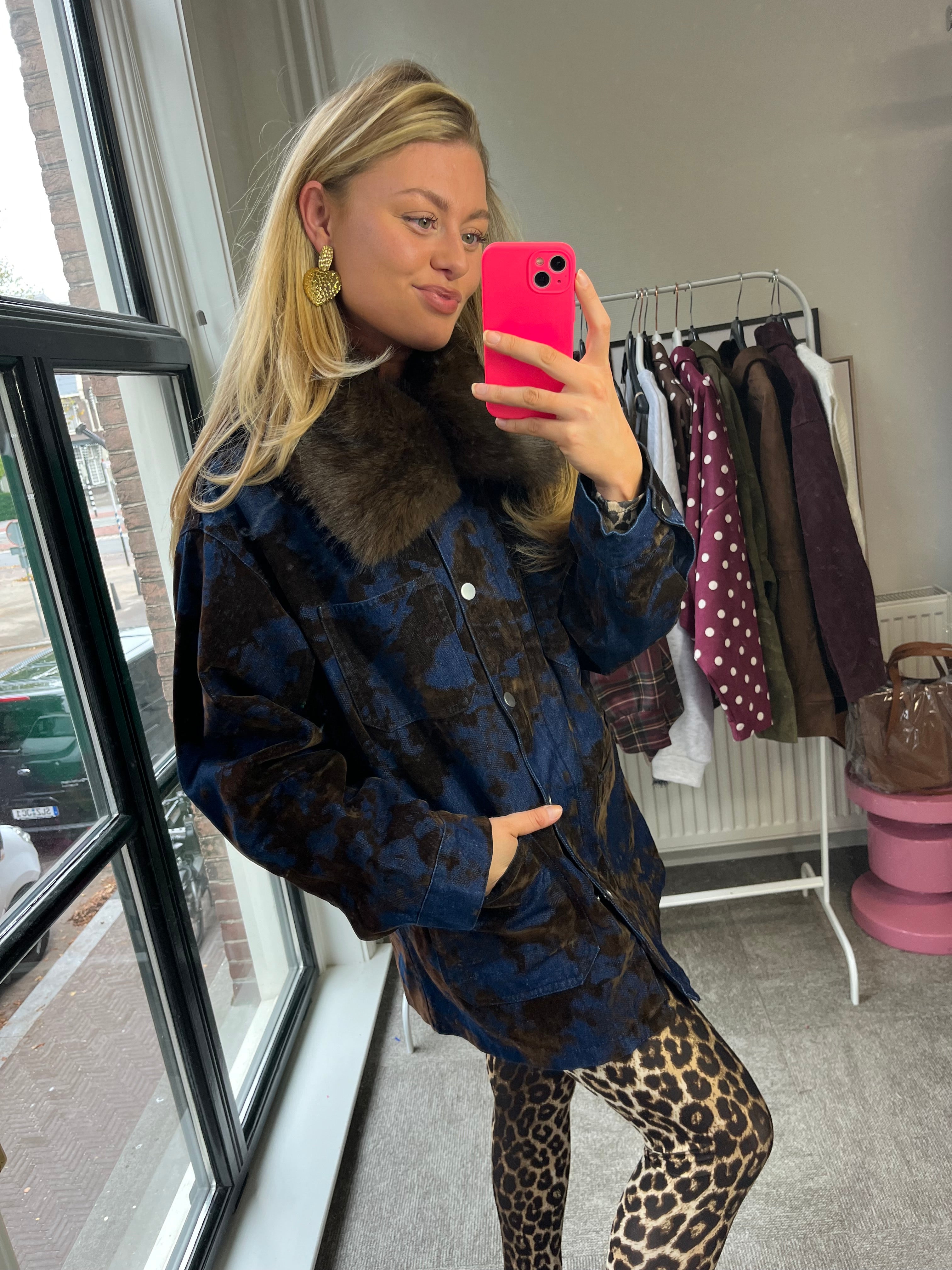 JEANS JASJE MET BONTKRAAG
