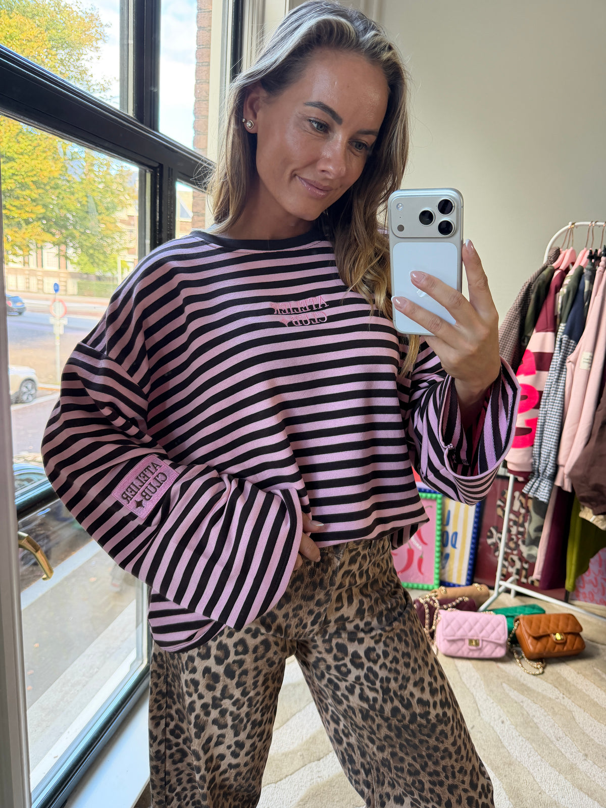 OVERSIZED LONGSLEEVE SHIRT ROZE BRUIN