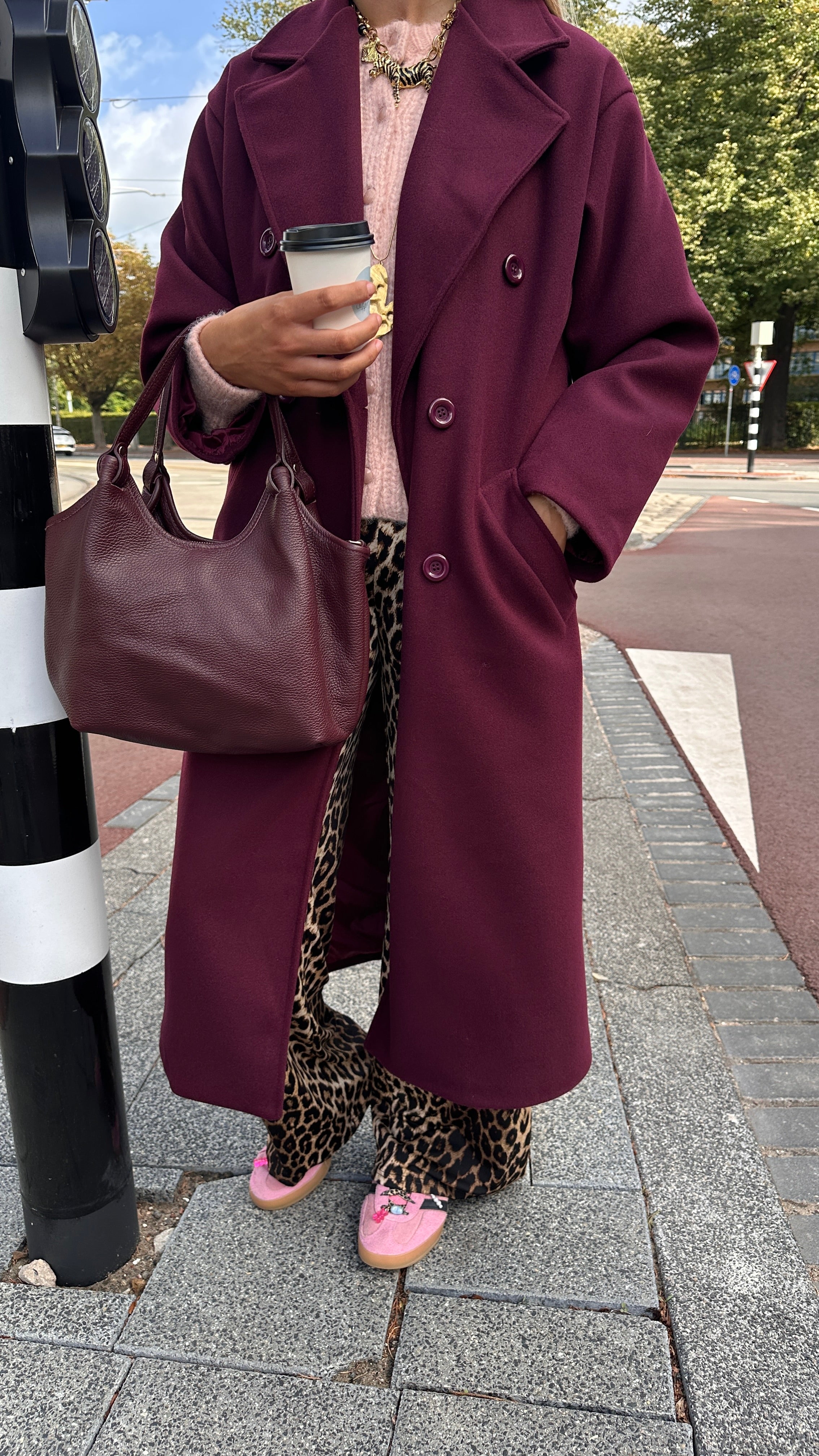 ELIN MANTEL JAS | BURGUNDY