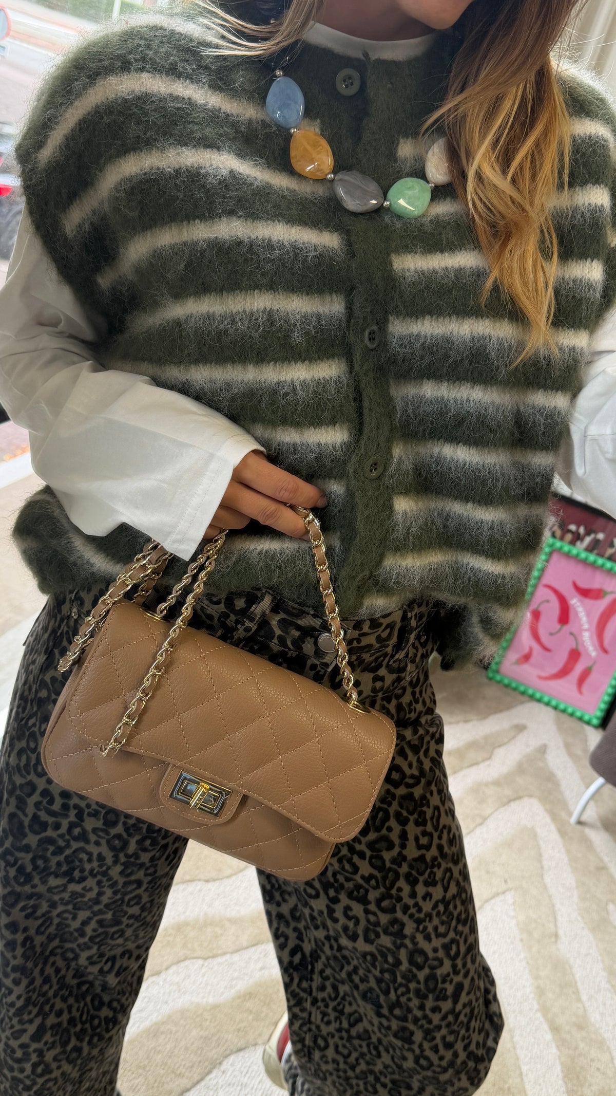 PUCK STREEPGILET GROEN