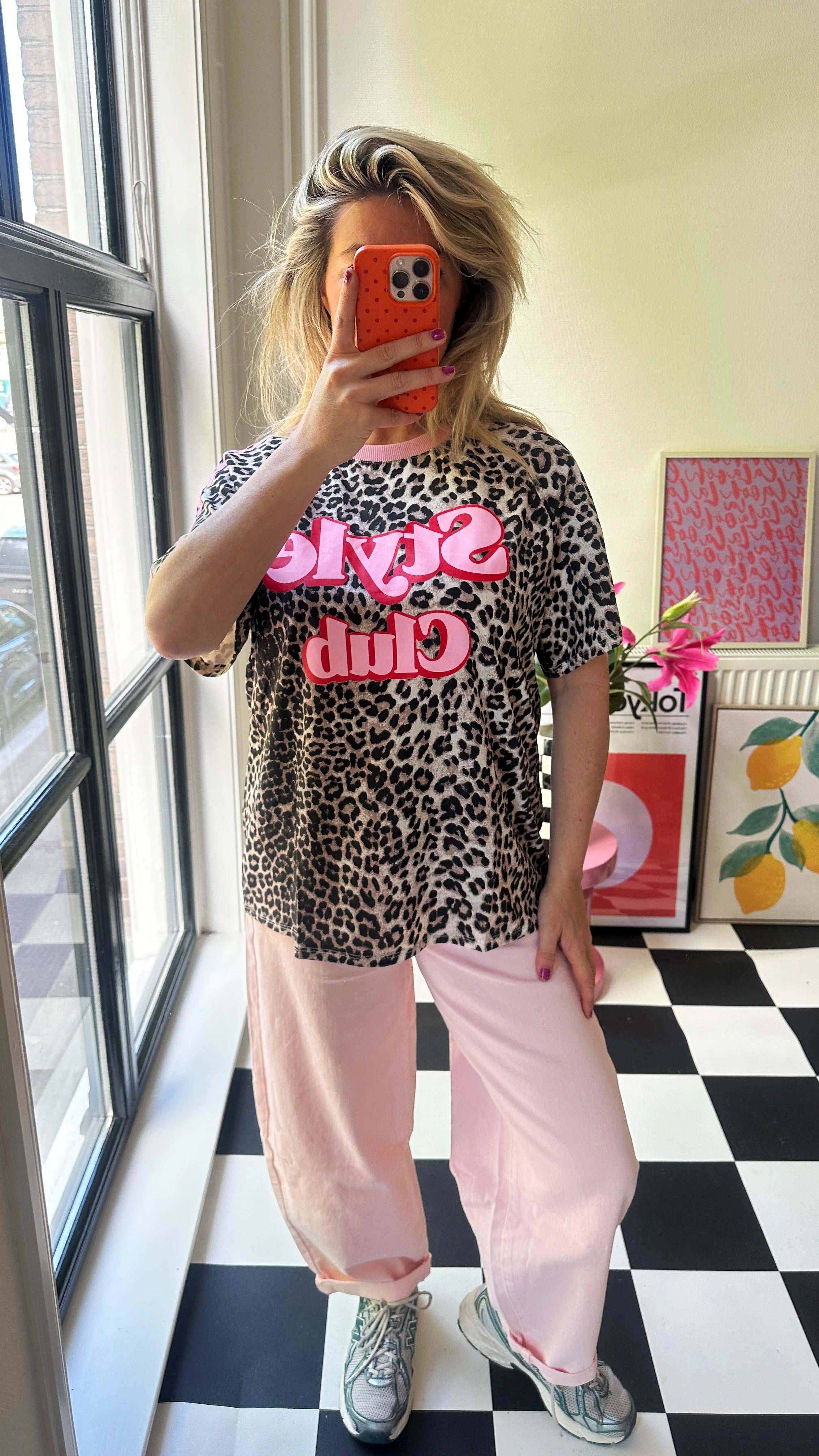 MUSTHAVE PANTER SHIRT MET ROZE