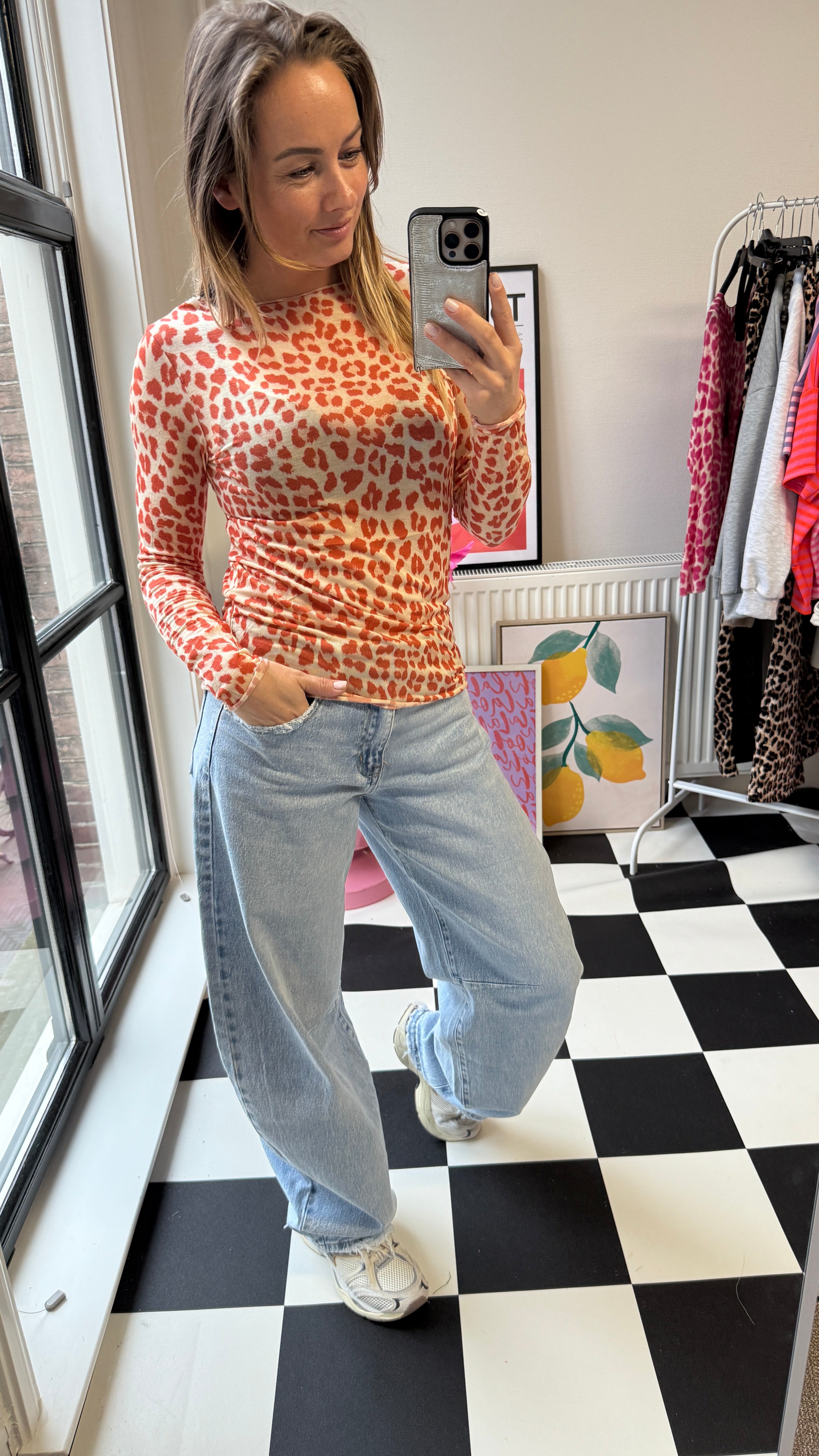 MUSTHAVE PANTER TOP BRIQUE ORANJE
