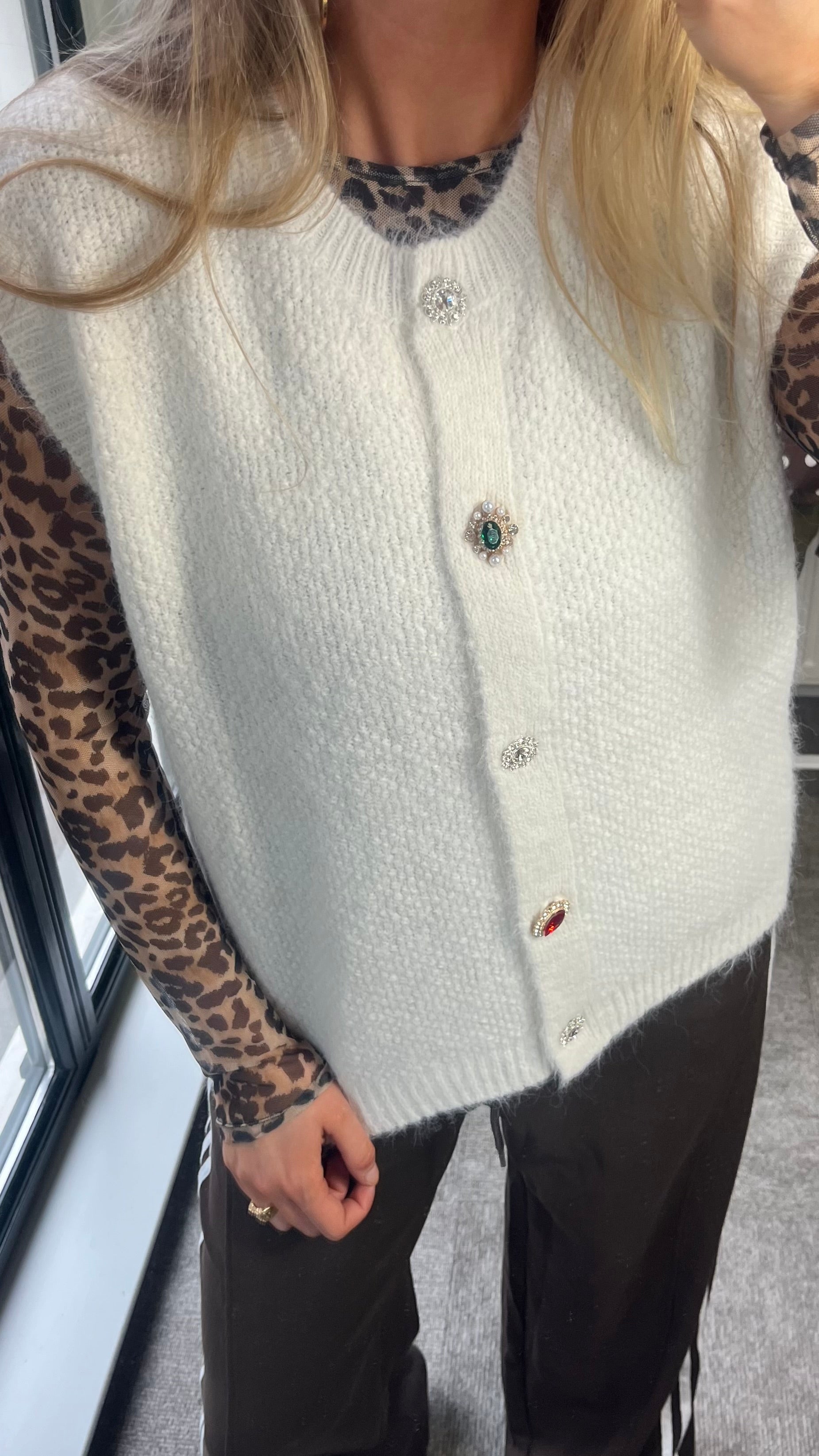 FELINE GILET CRÈME
