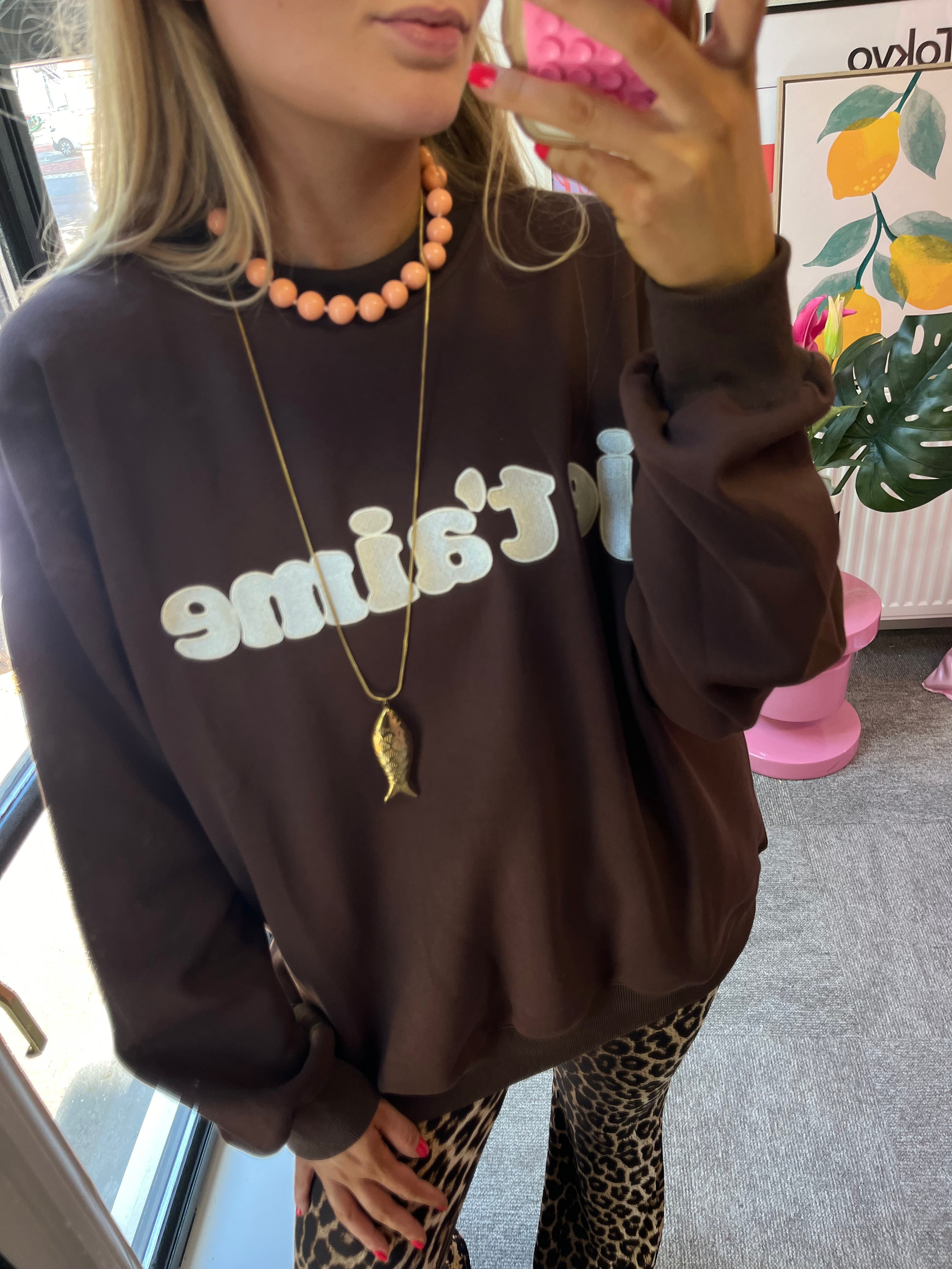 LOLA JETAIME SWEATER BROWNY