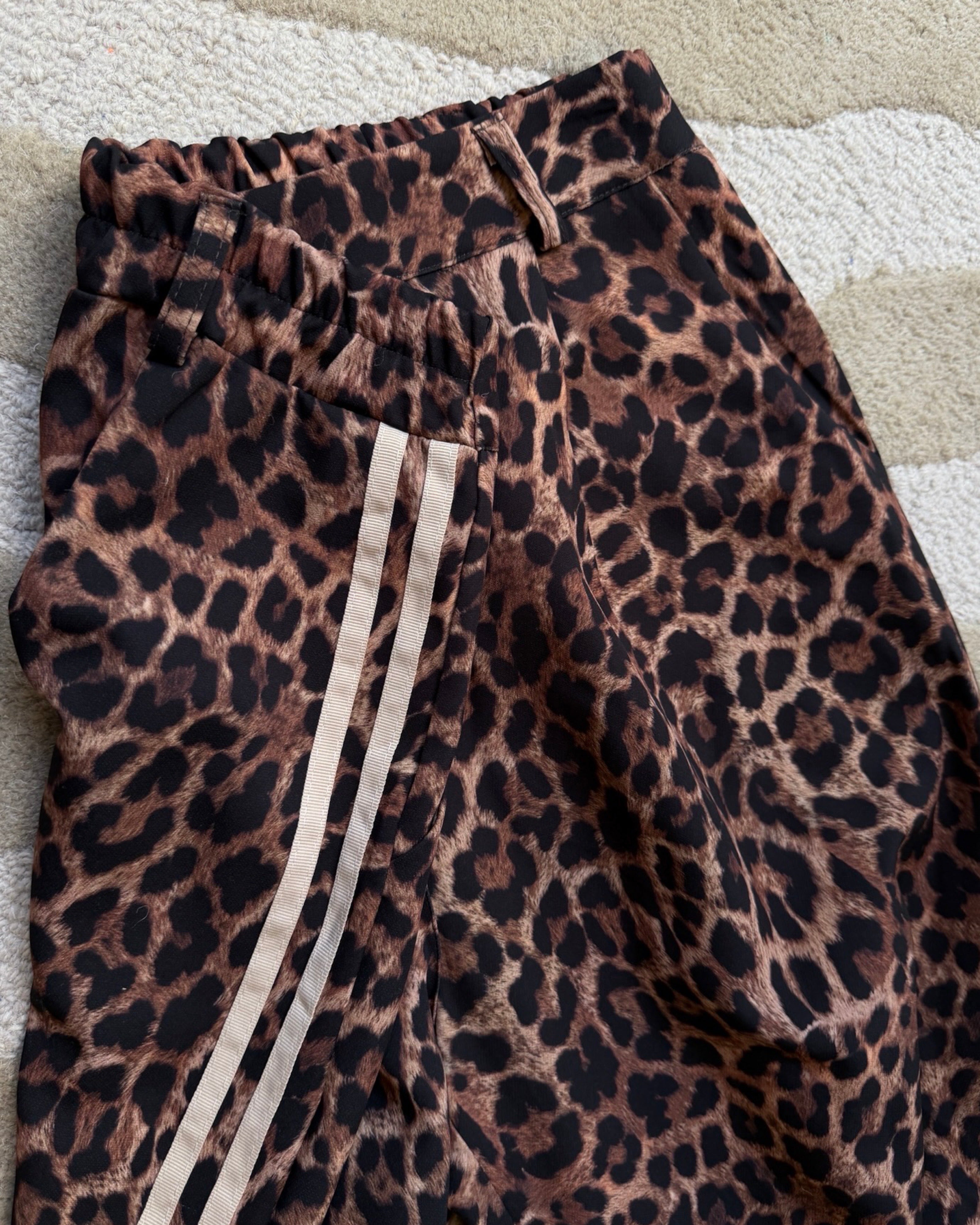 BIEKE PANTERBROEK MET LICHTE STREPEN