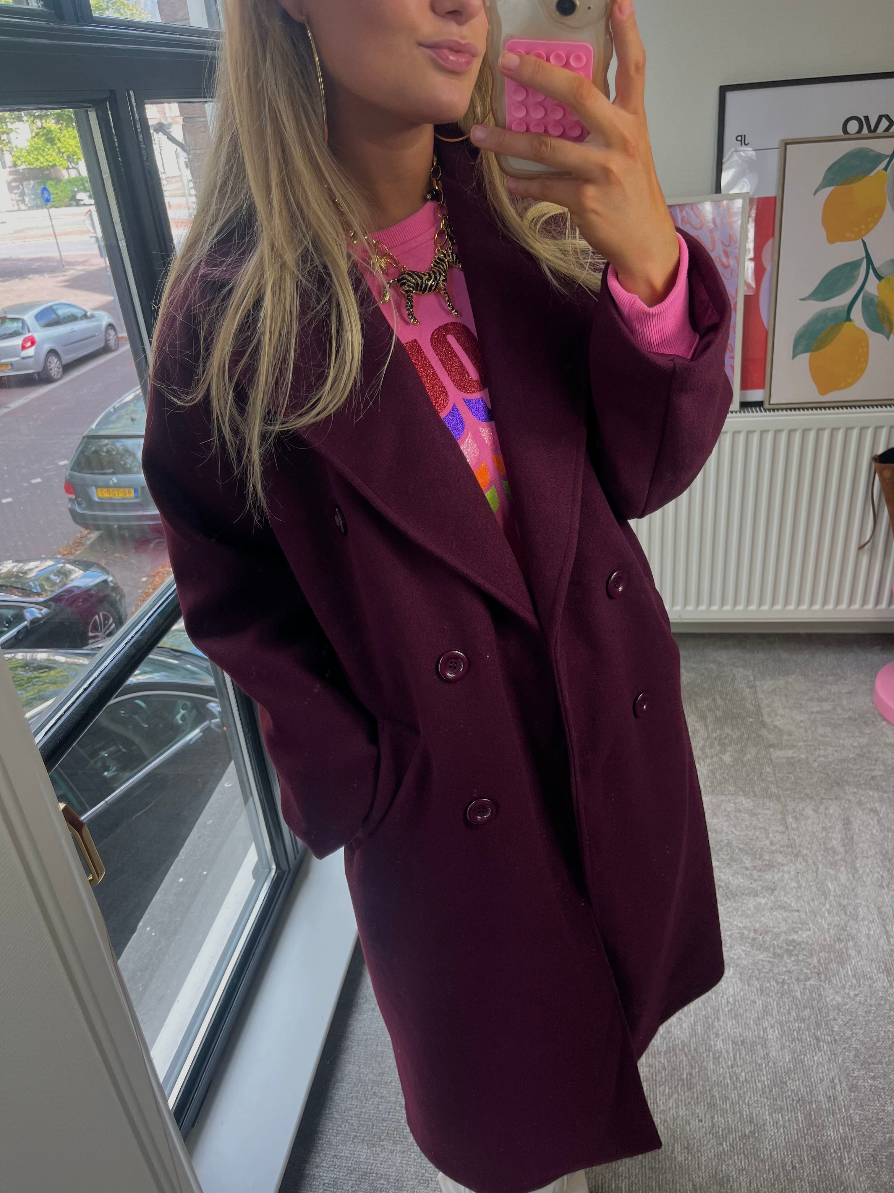 ELIN MANTEL JAS | BURGUNDY