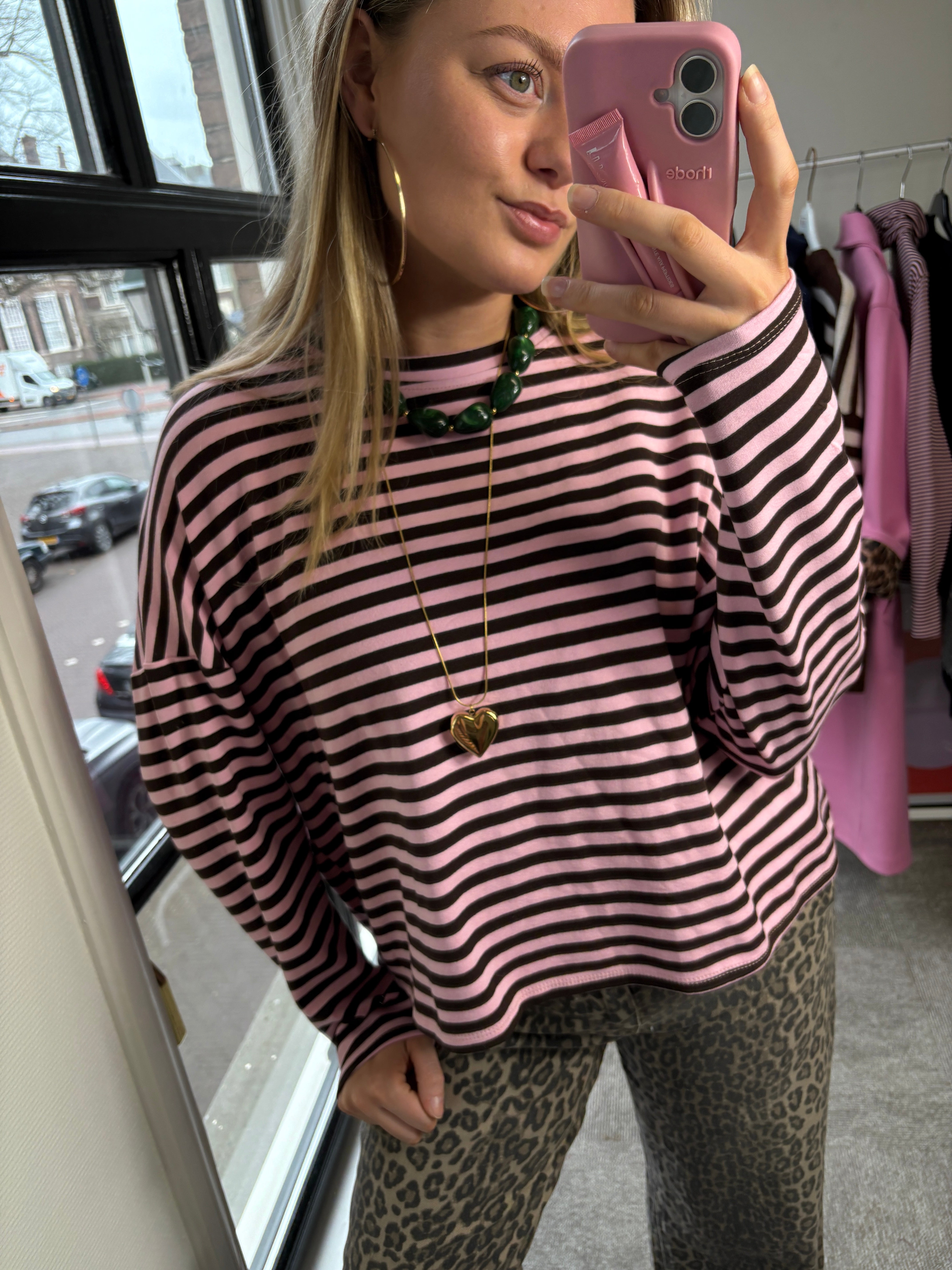 LIV LONGSLEEVE ROZE BRUIN