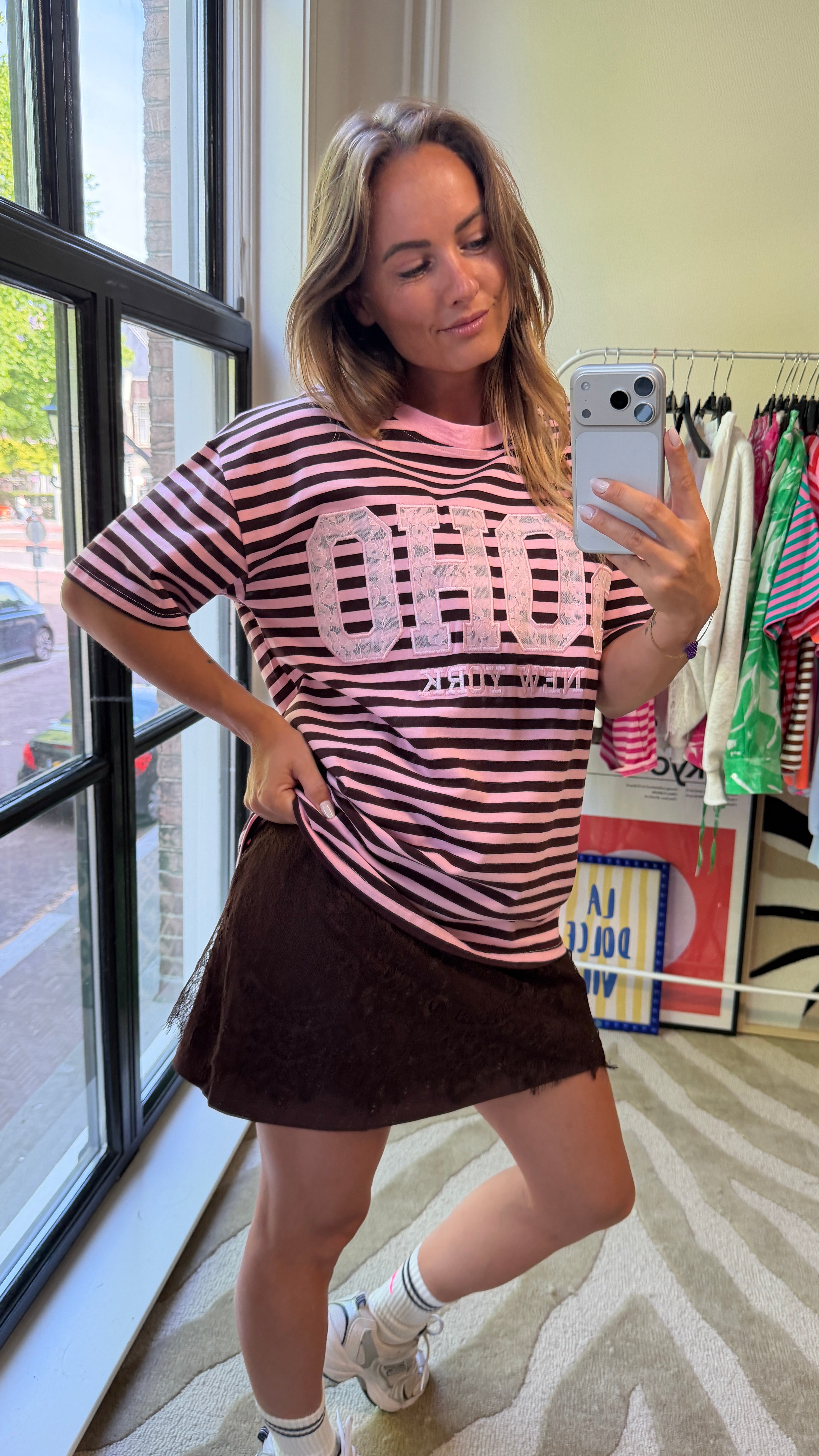 ANNA LACE ROKJE BRUIN