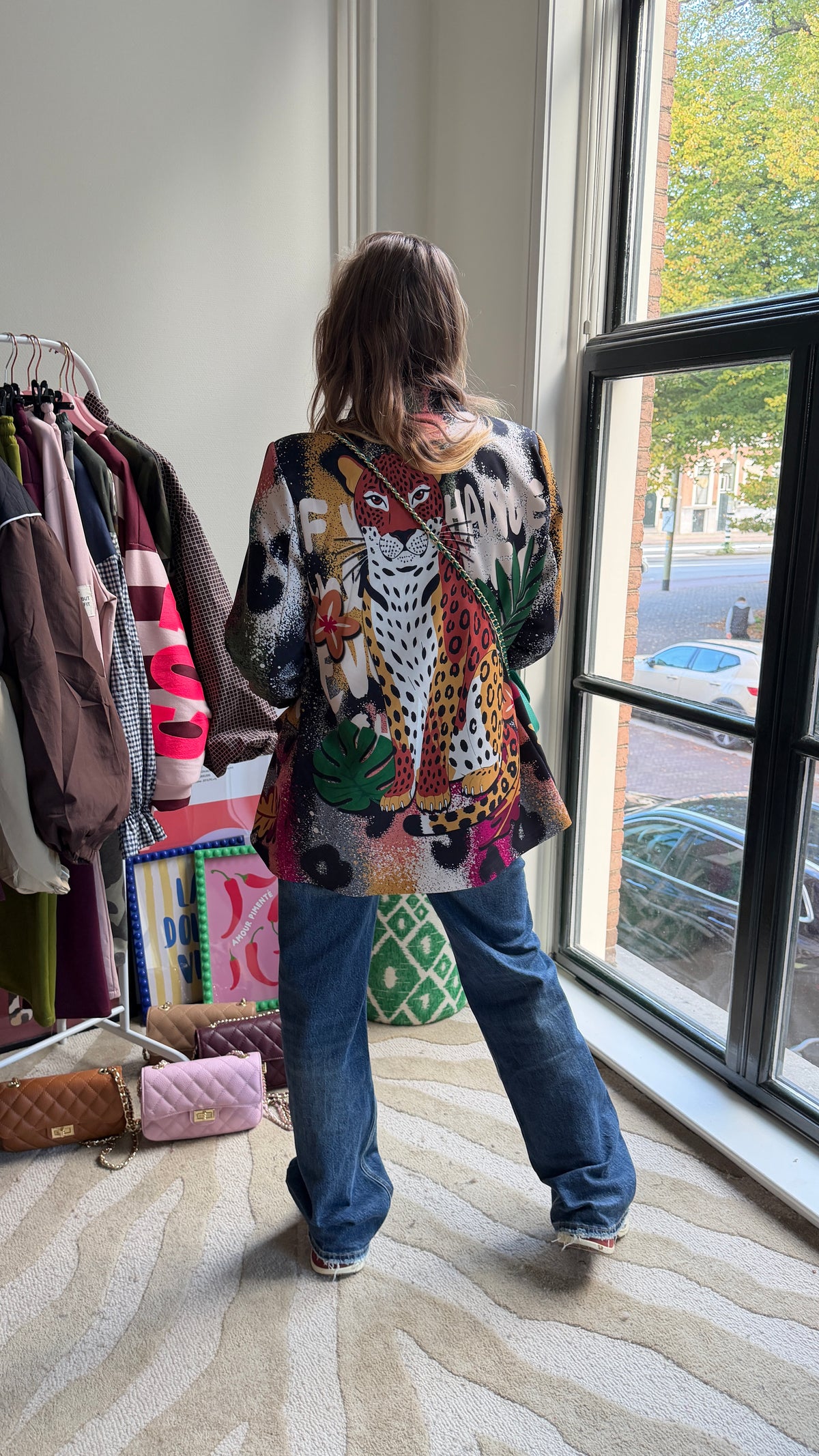 MUSTHAVE PRINTBLAZER MET PANTER
