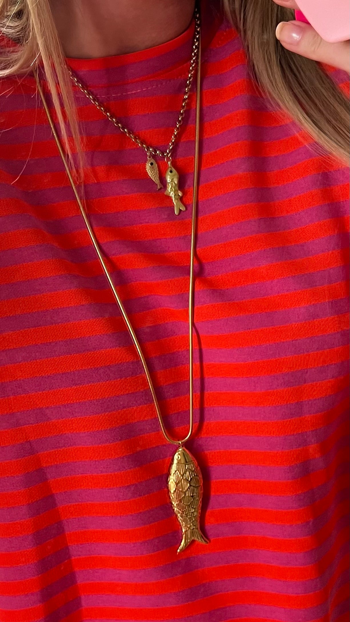 LONG HAPPY FISH NECKLACE