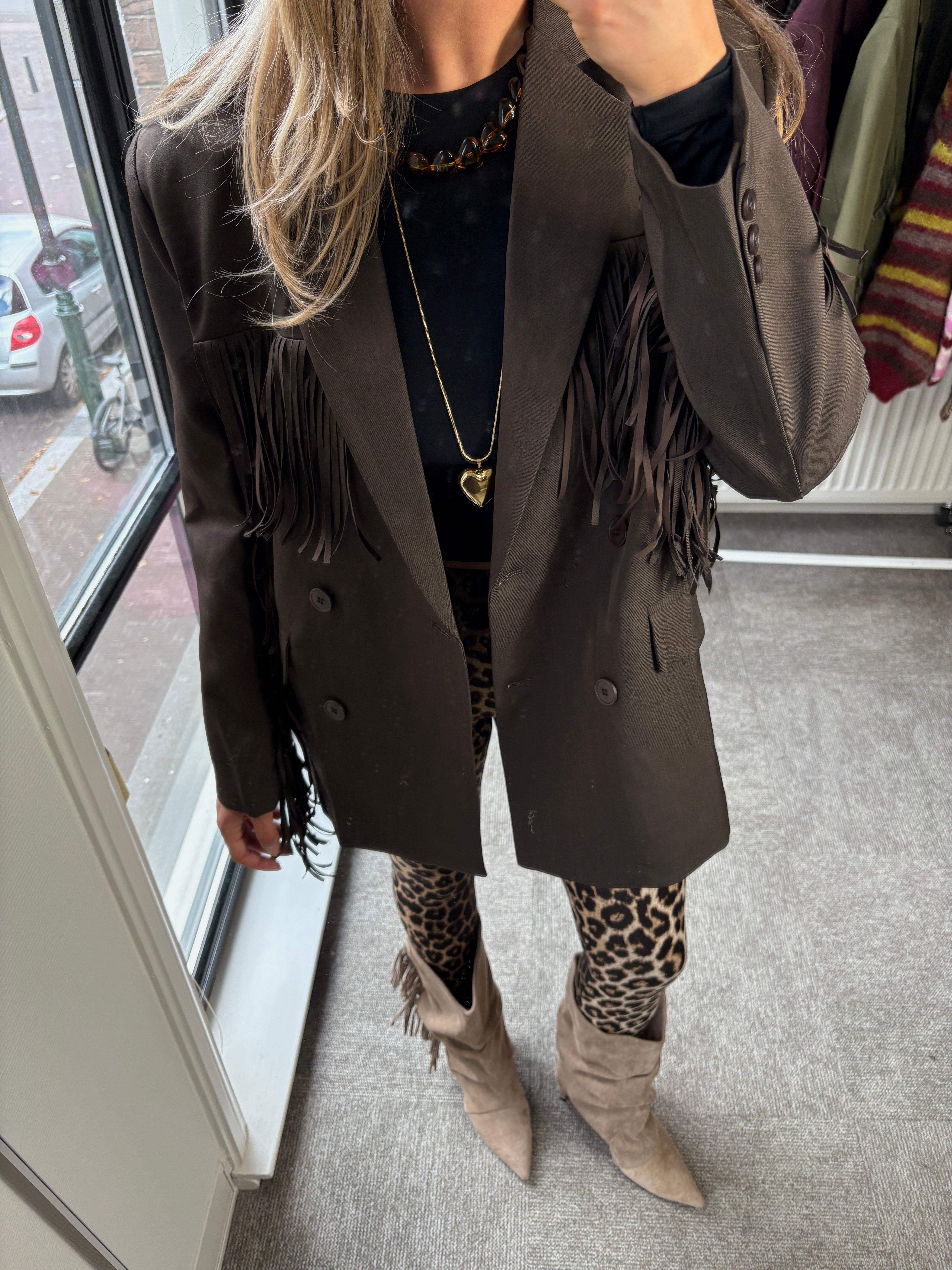 MAUD MUSTHAVE BLAZER CHOCO FRANJES