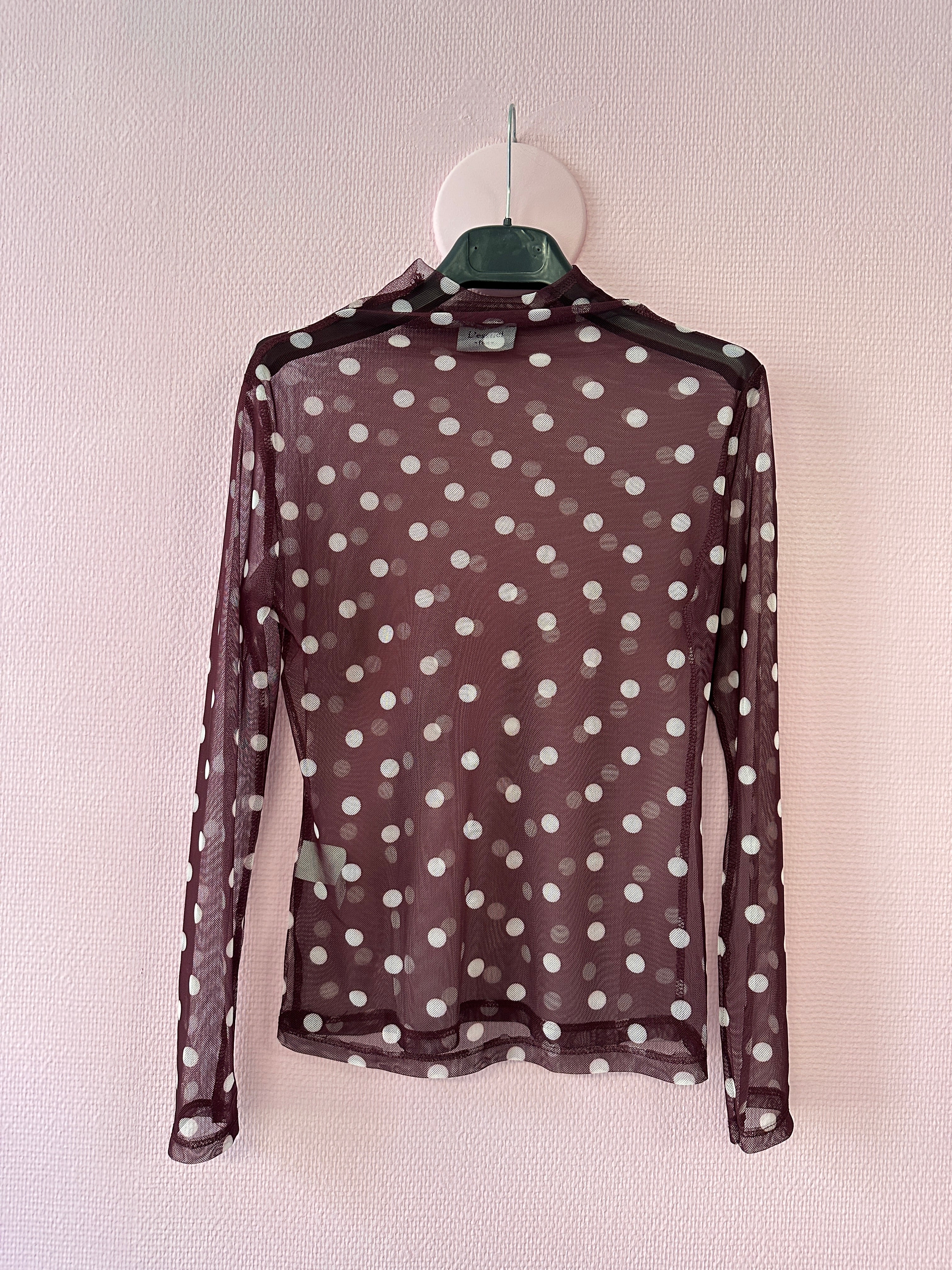 MOLLY MESH STIPPENTOP BURGUNDY
