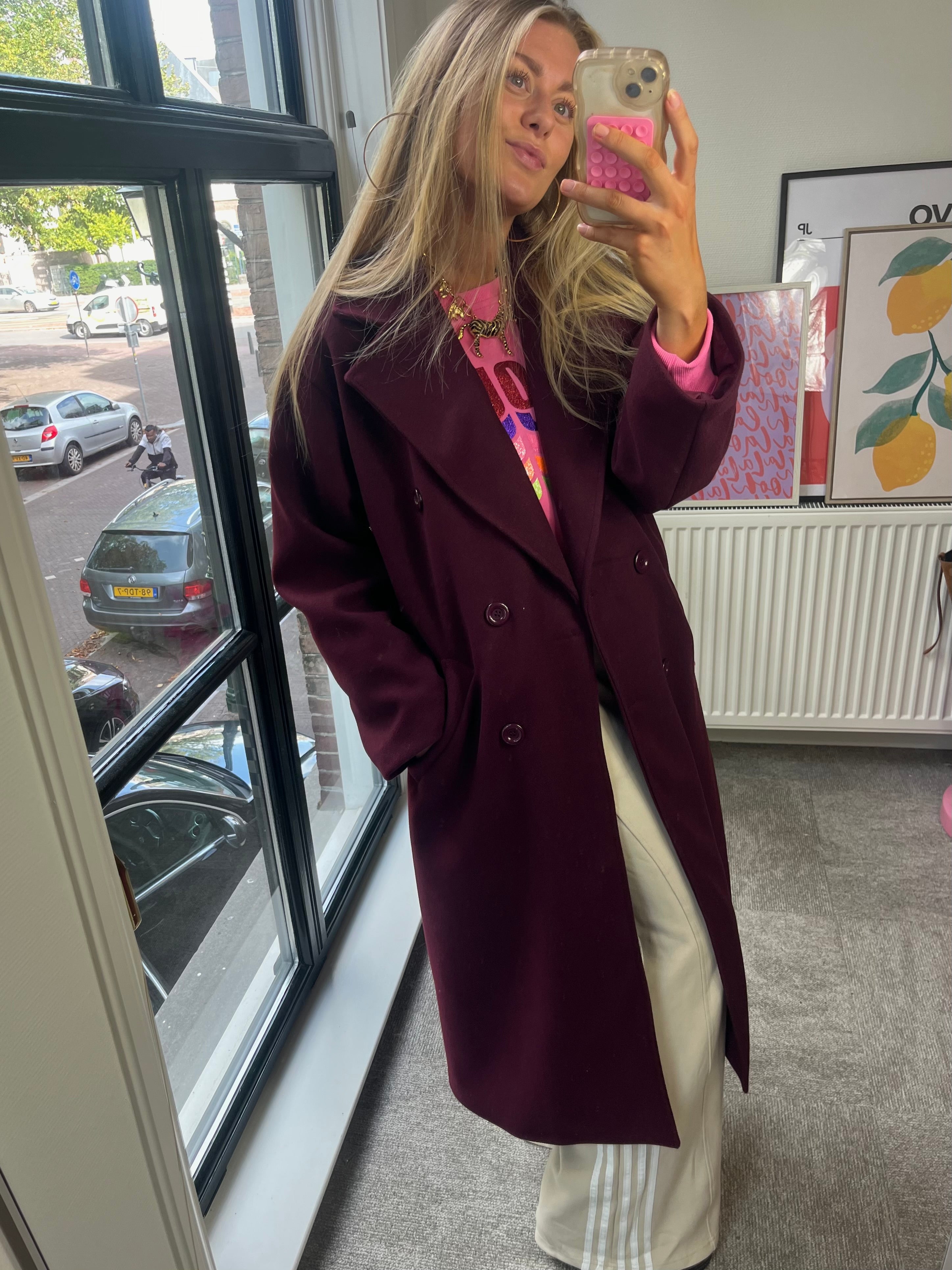 ELIN MANTEL JAS | BURGUNDY