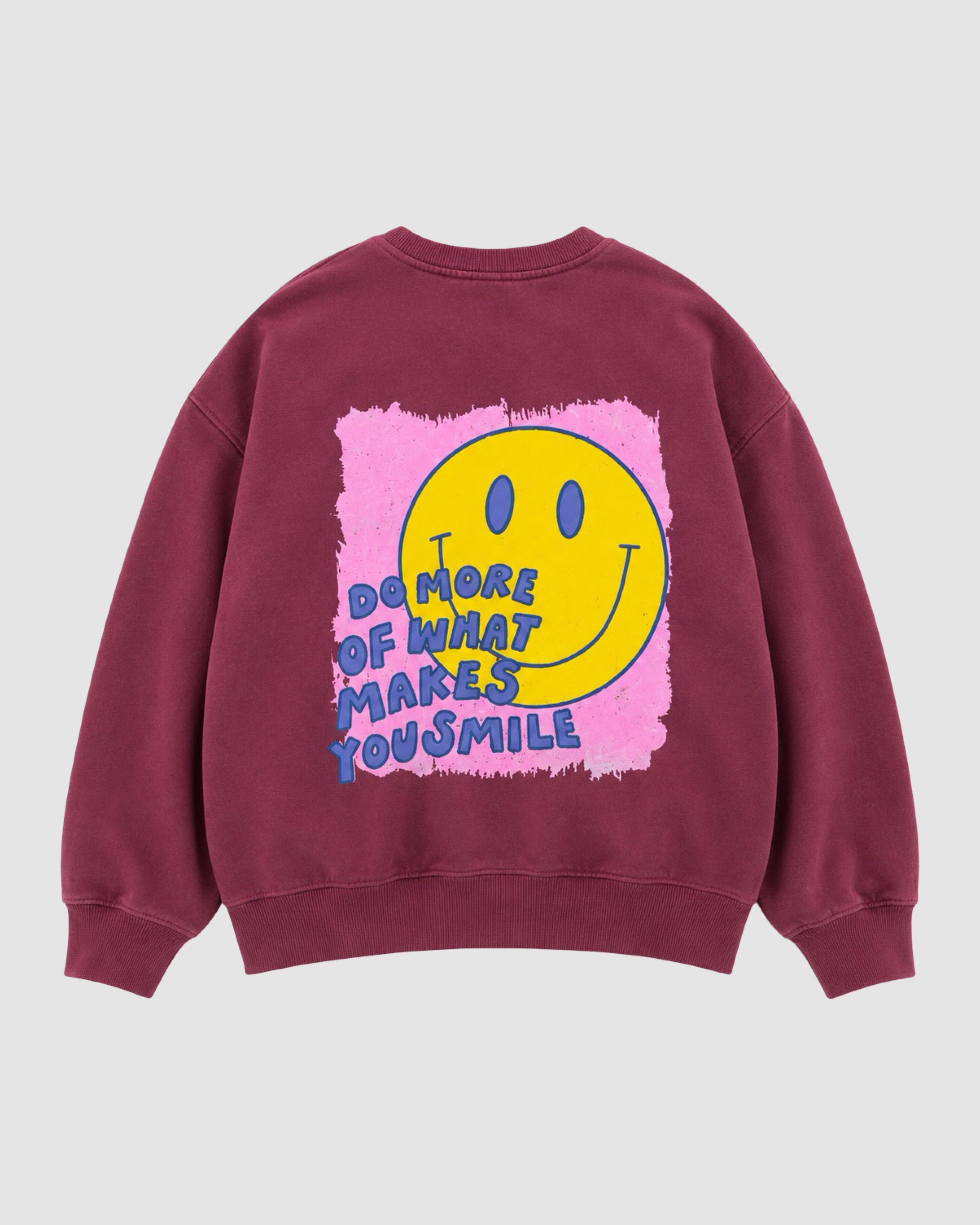 SMILEY SWEATER BURGUNDY